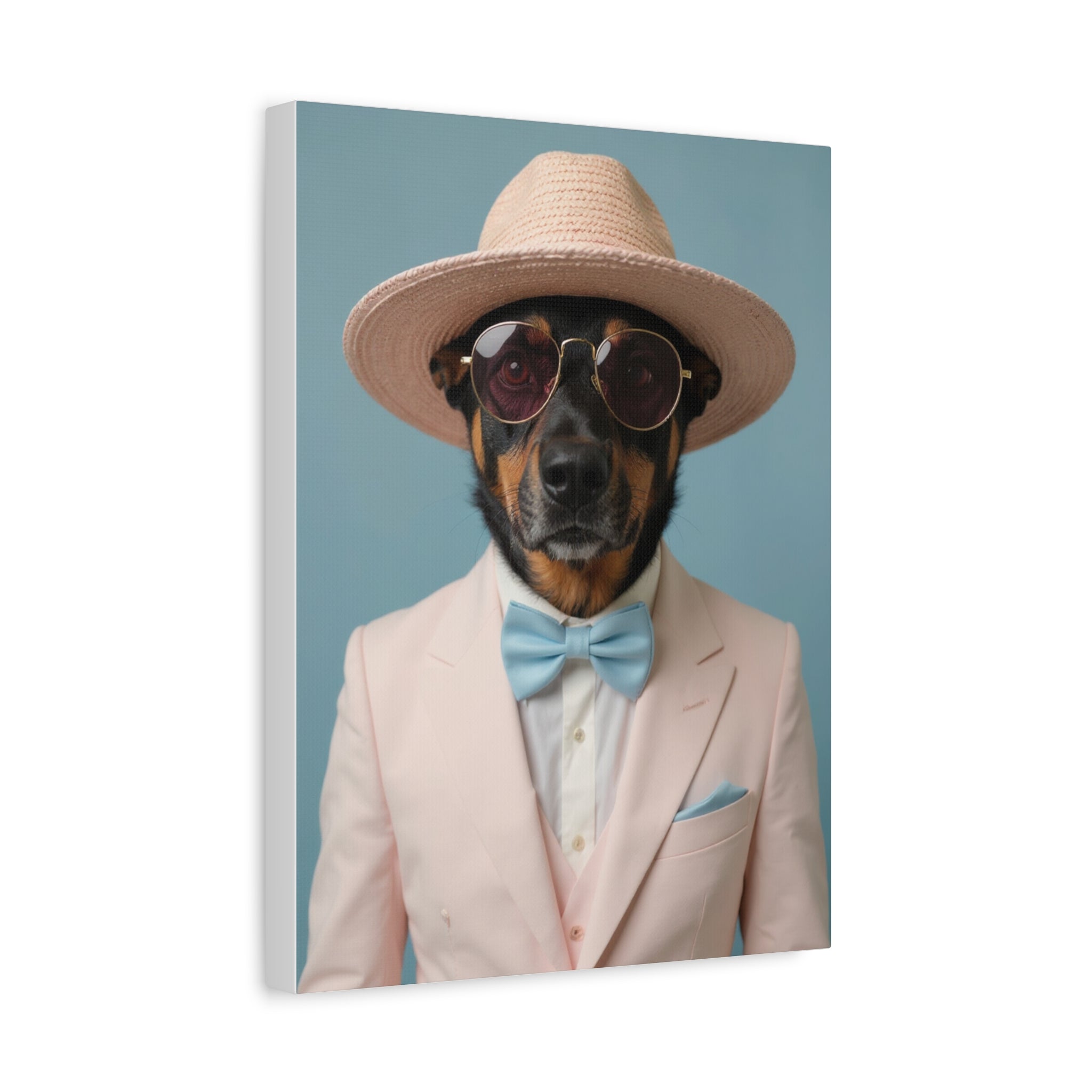 Dog Portrait Canvas - Pink Style - 45ea10e4