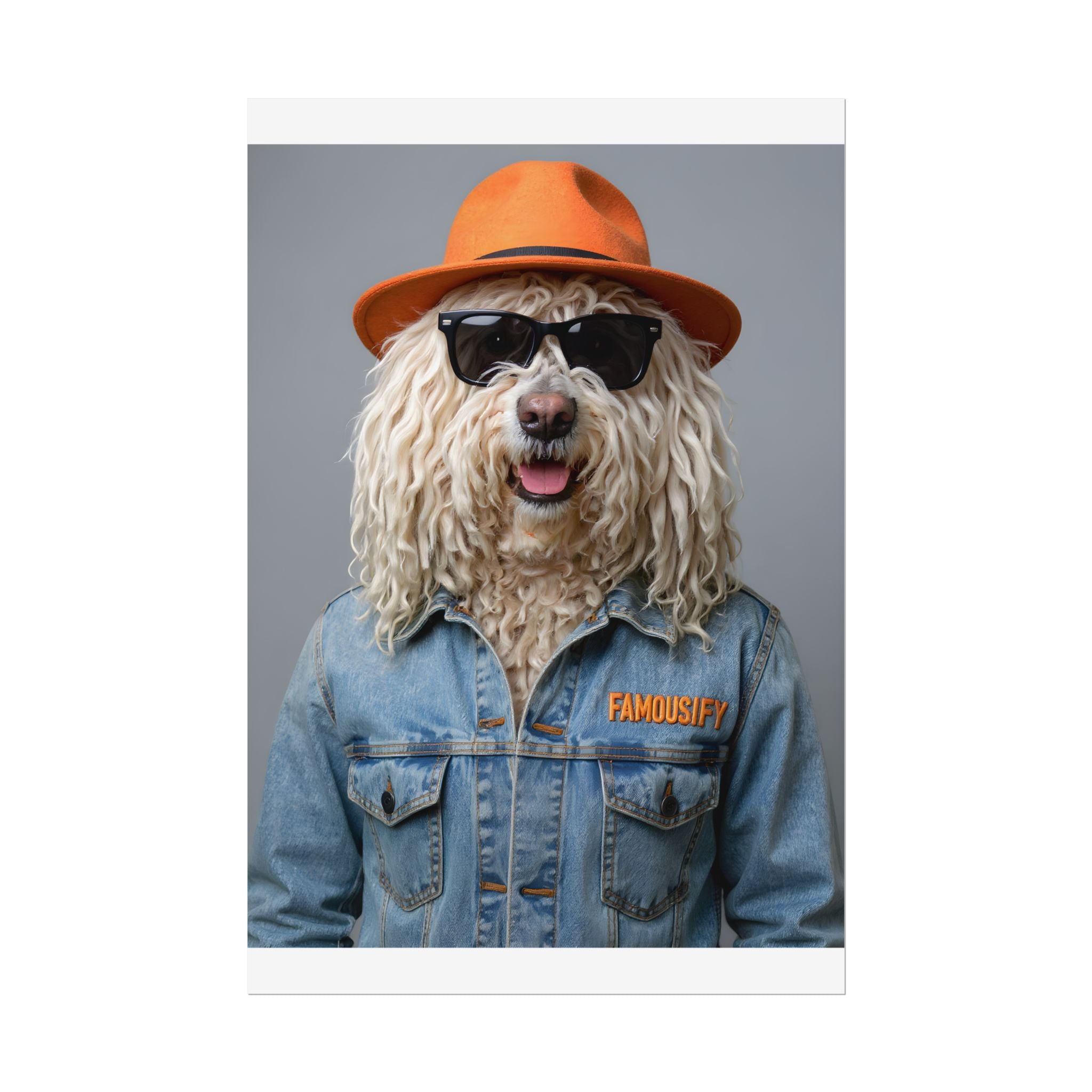 Dog Portrait FinArt - Denim Style - 08121ec9