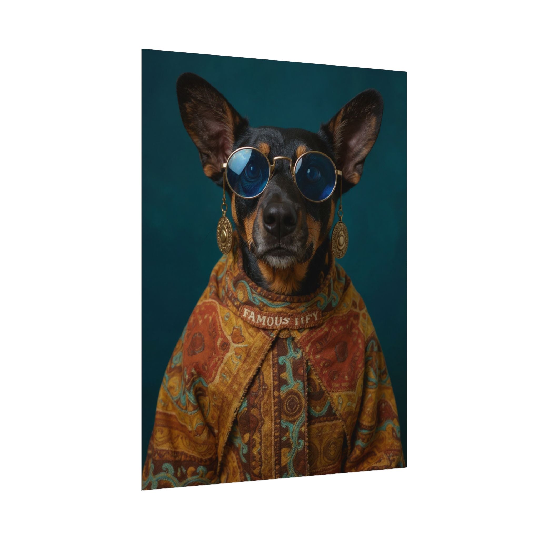 Dog Portrait FinArt - Hippy Style - c683e4fa