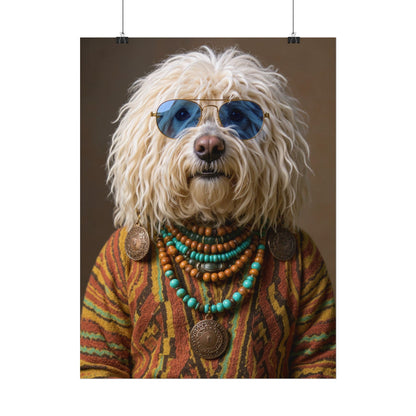Dog Portrait FinArt - Hippy Style - 4c794bed
