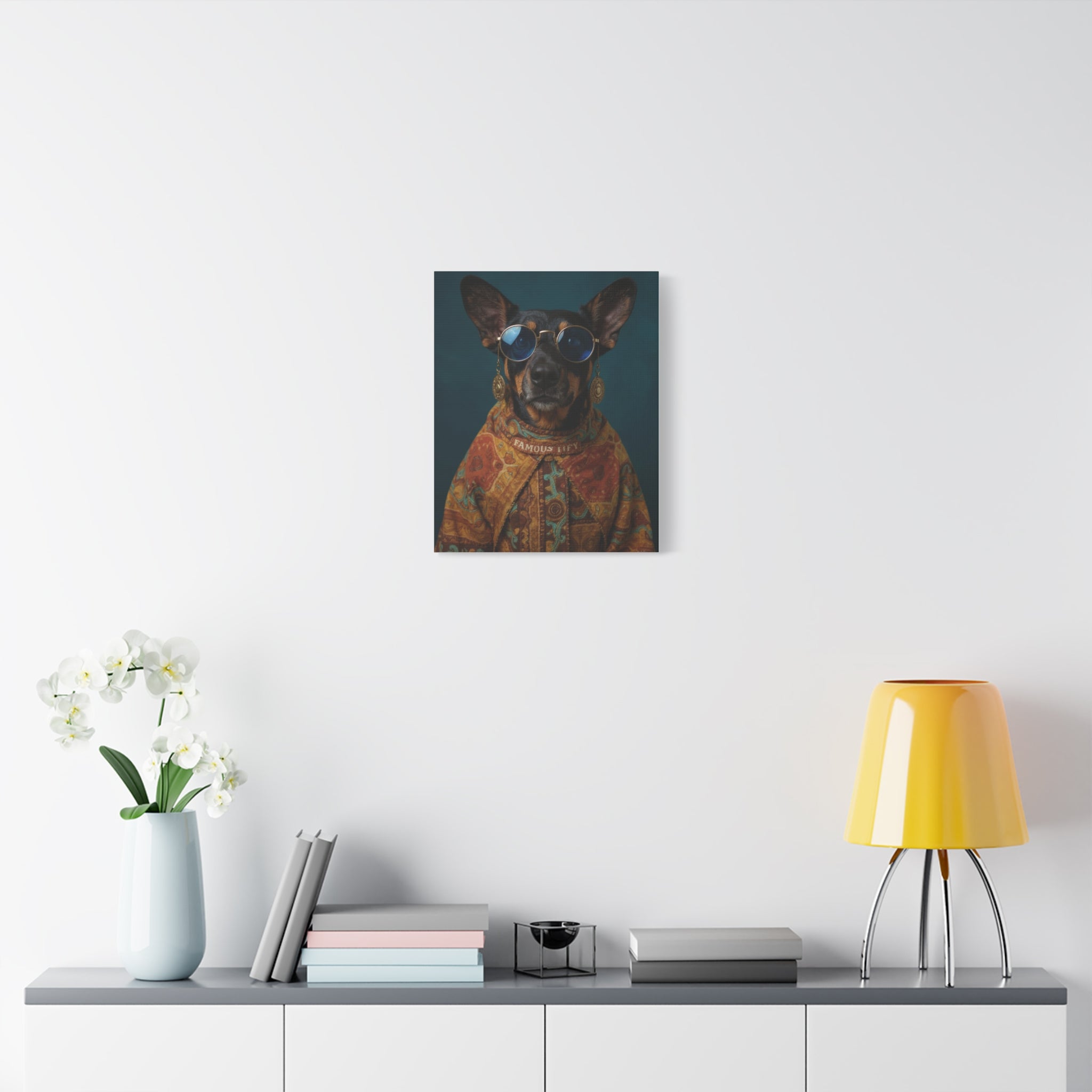 Dog Portrait Canvas - Hippy Style - f64dc1a9