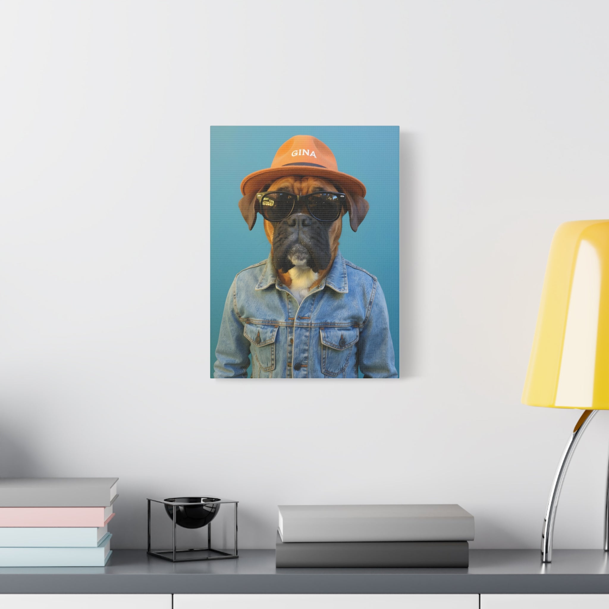 Dog Portrait Canvas - Denim Style - daee25e9