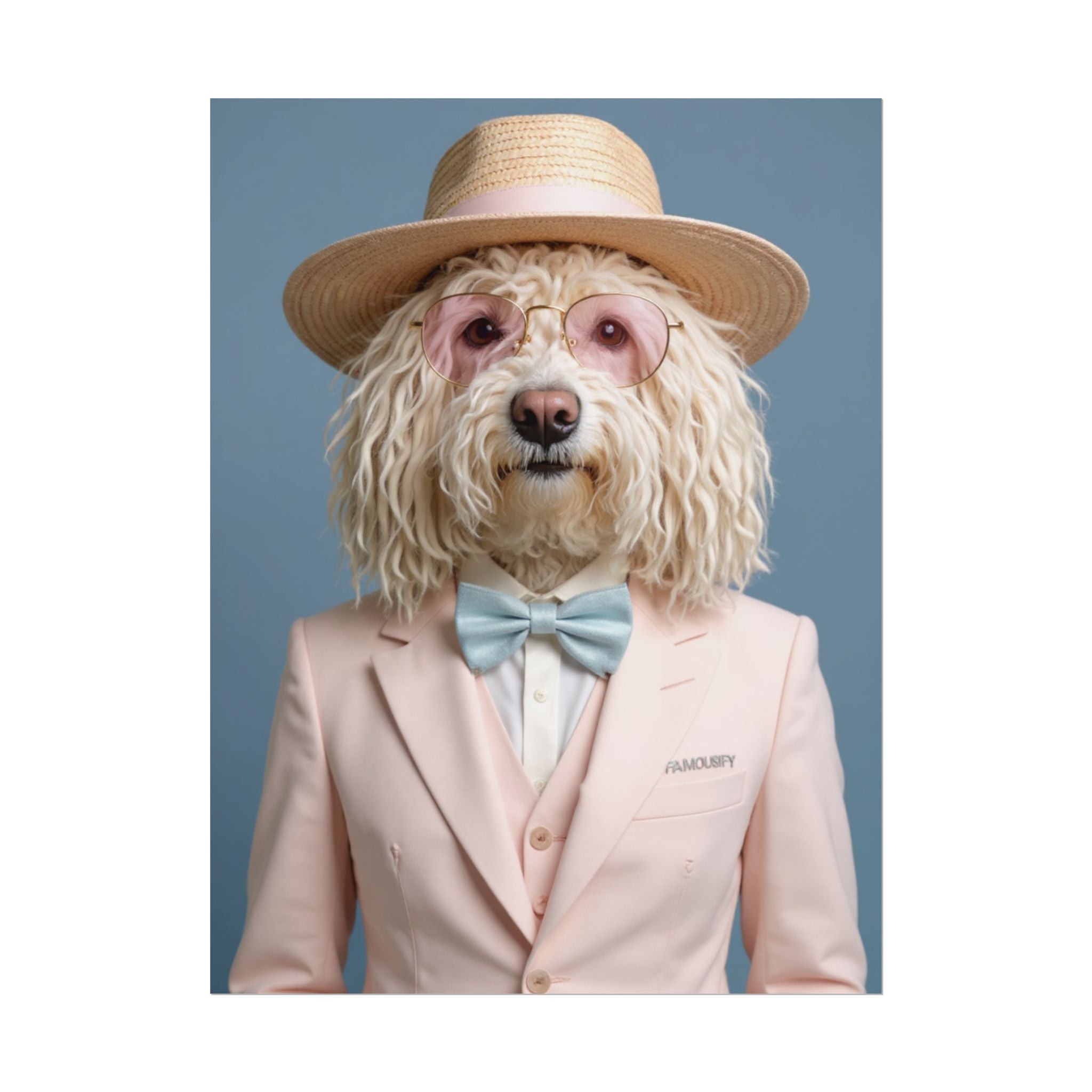 Dog Portrait FinArt - Pink Style - e0e1e324