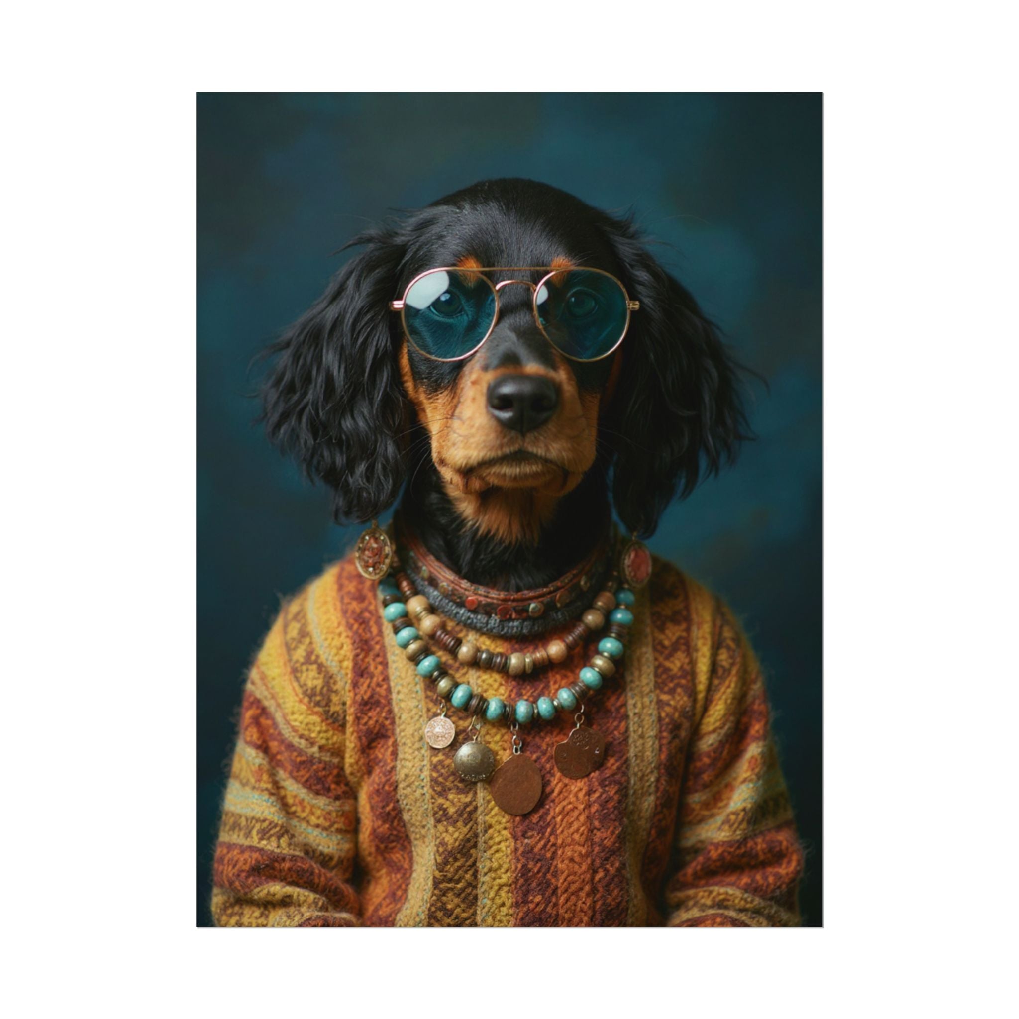 Dog Portrait FinArt - Hippy Style - 55faff07