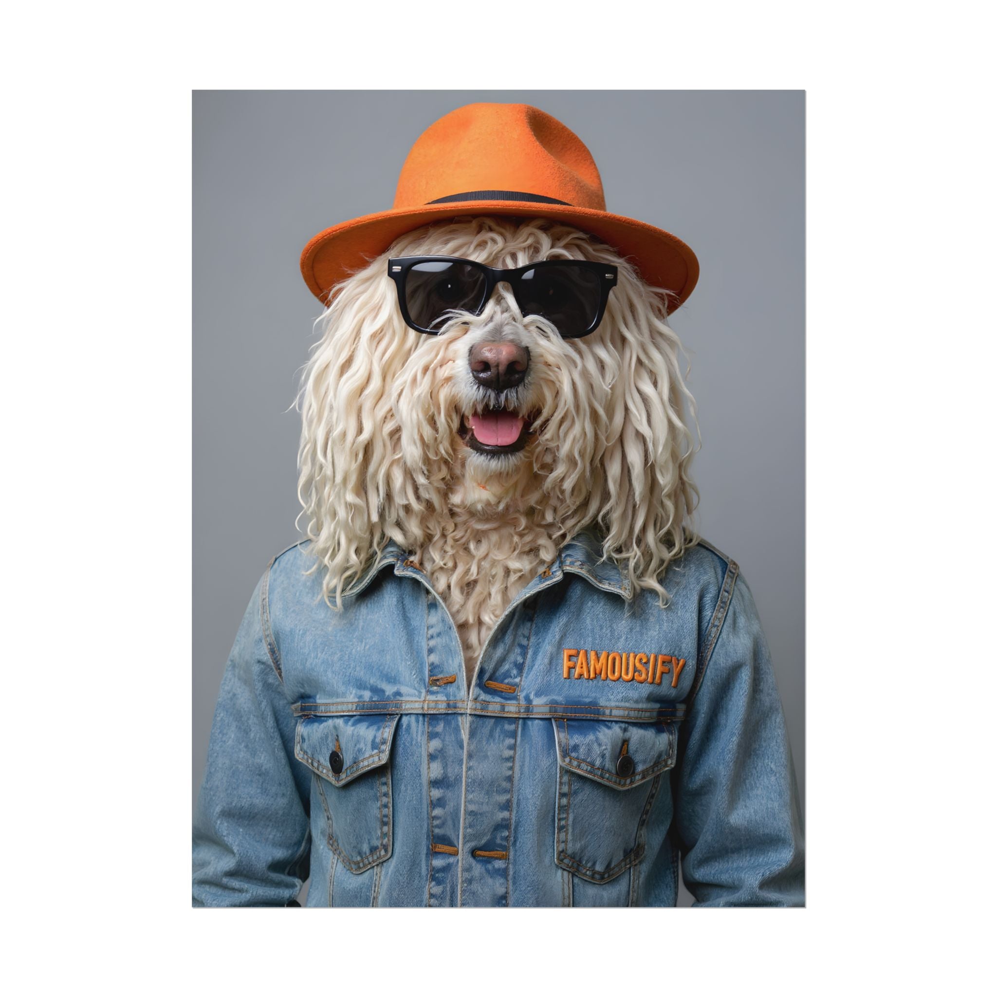 Dog Portrait FinArt - Denim Style - 08121ec9