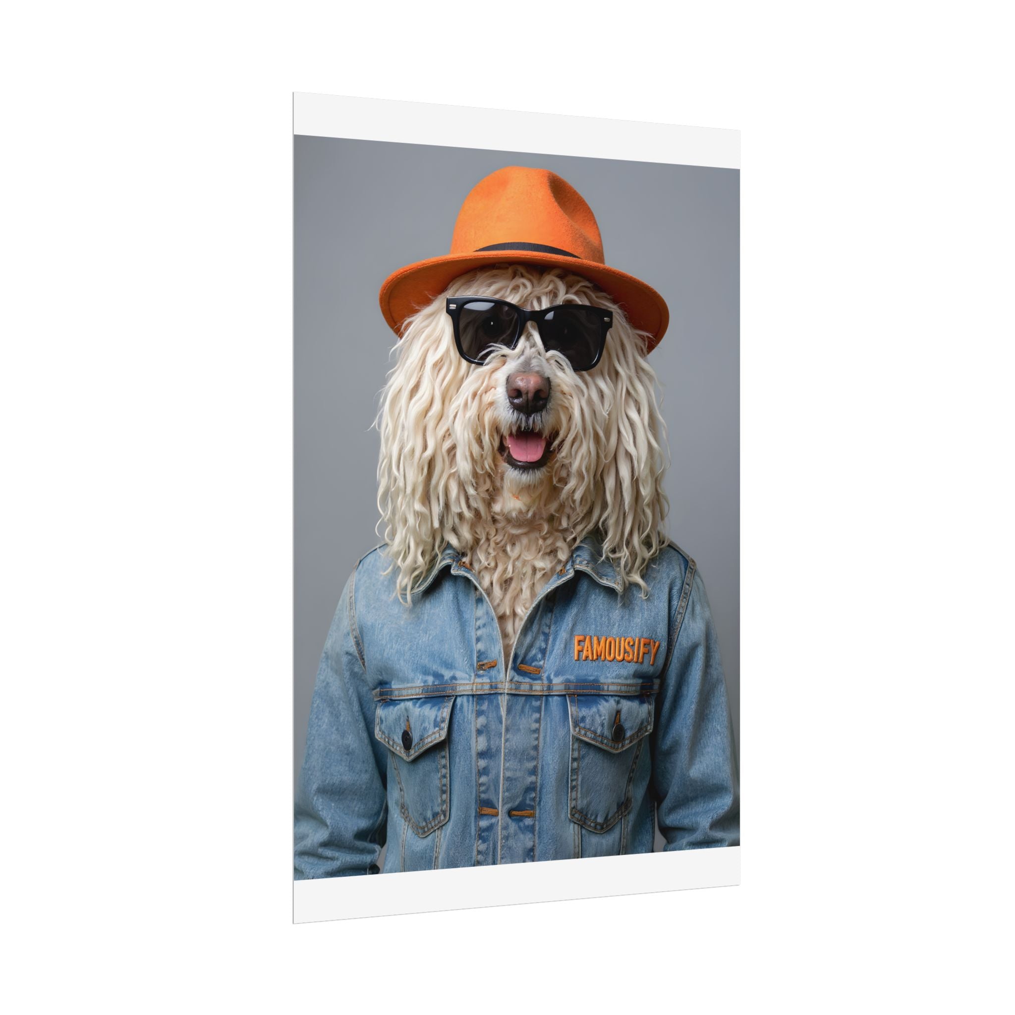 Dog Portrait FinArt - Denim Style - 08121ec9
