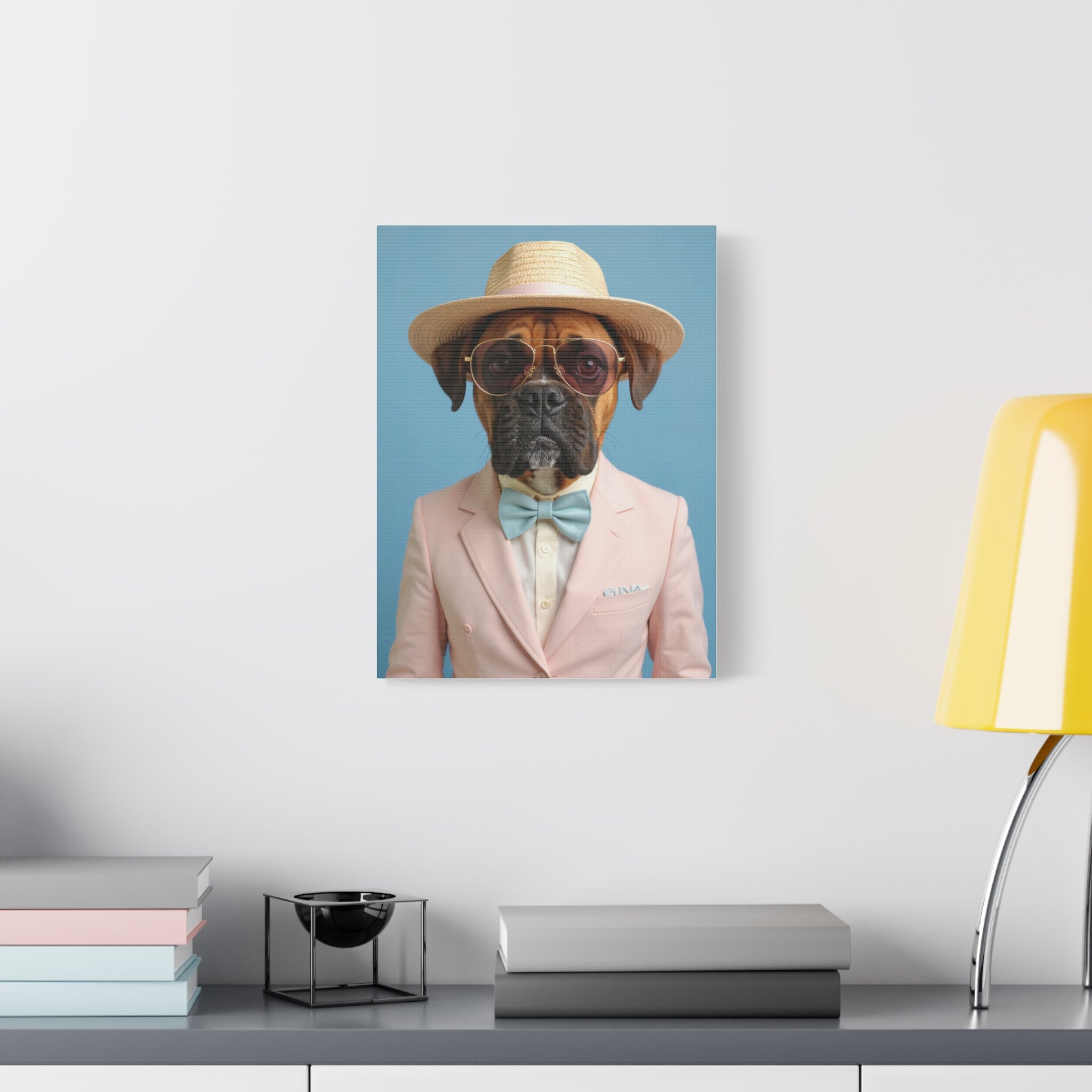 Dog Portrait Canvas - Pink Style - 94f39356