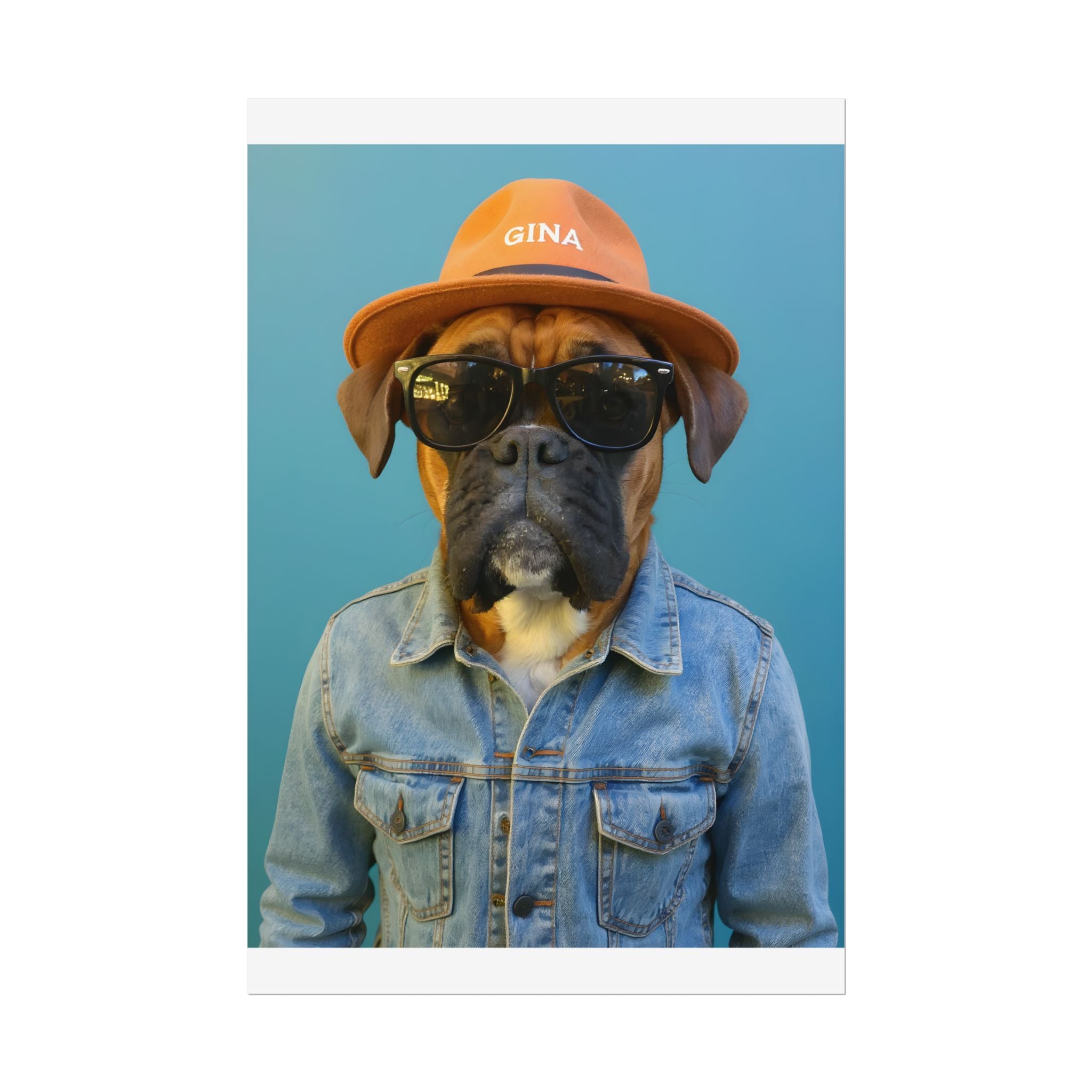 Dog Portrait FinArt - Denim Style - 1b9a0c85