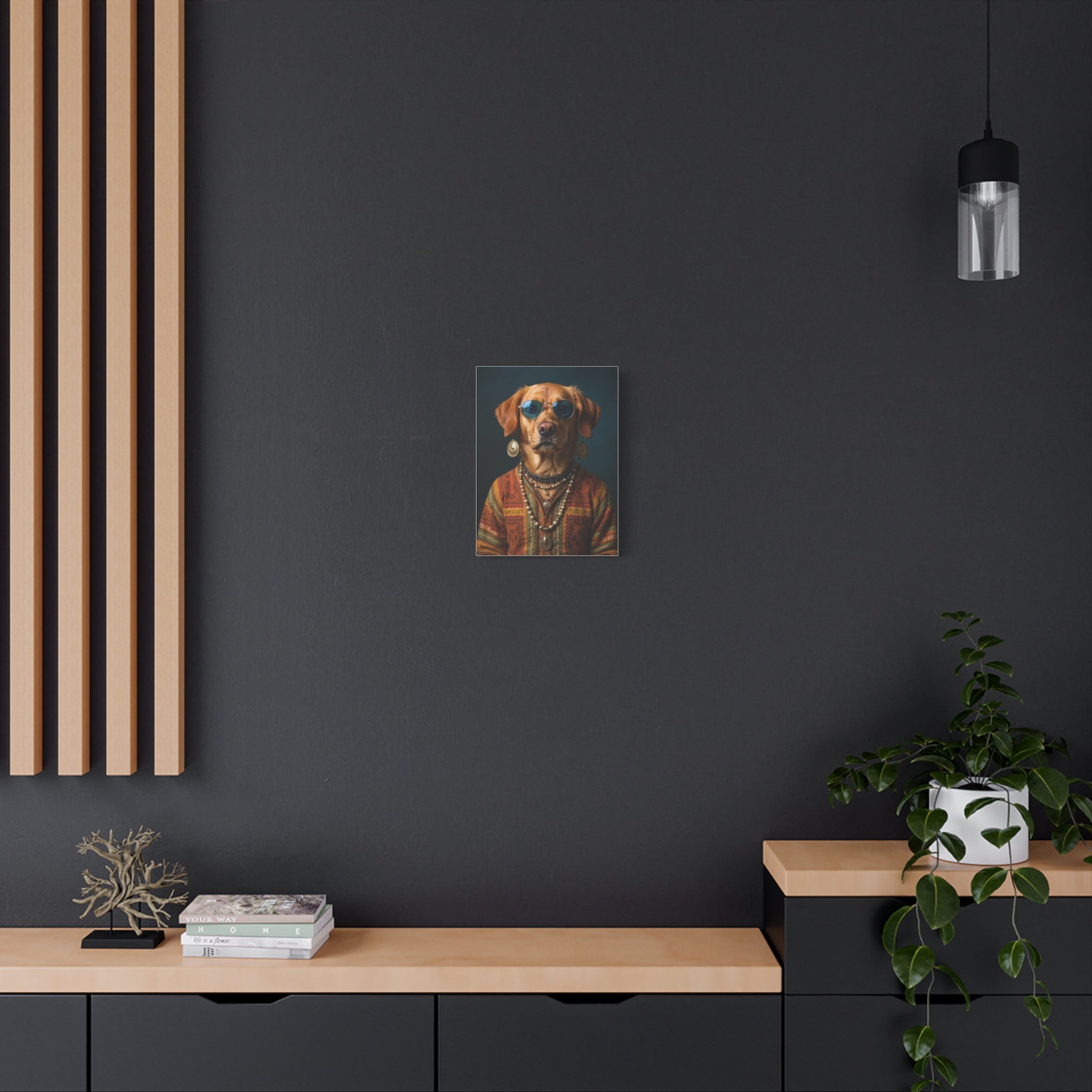Dog Portrait Canvas - Hippy Style - 088f9d5a