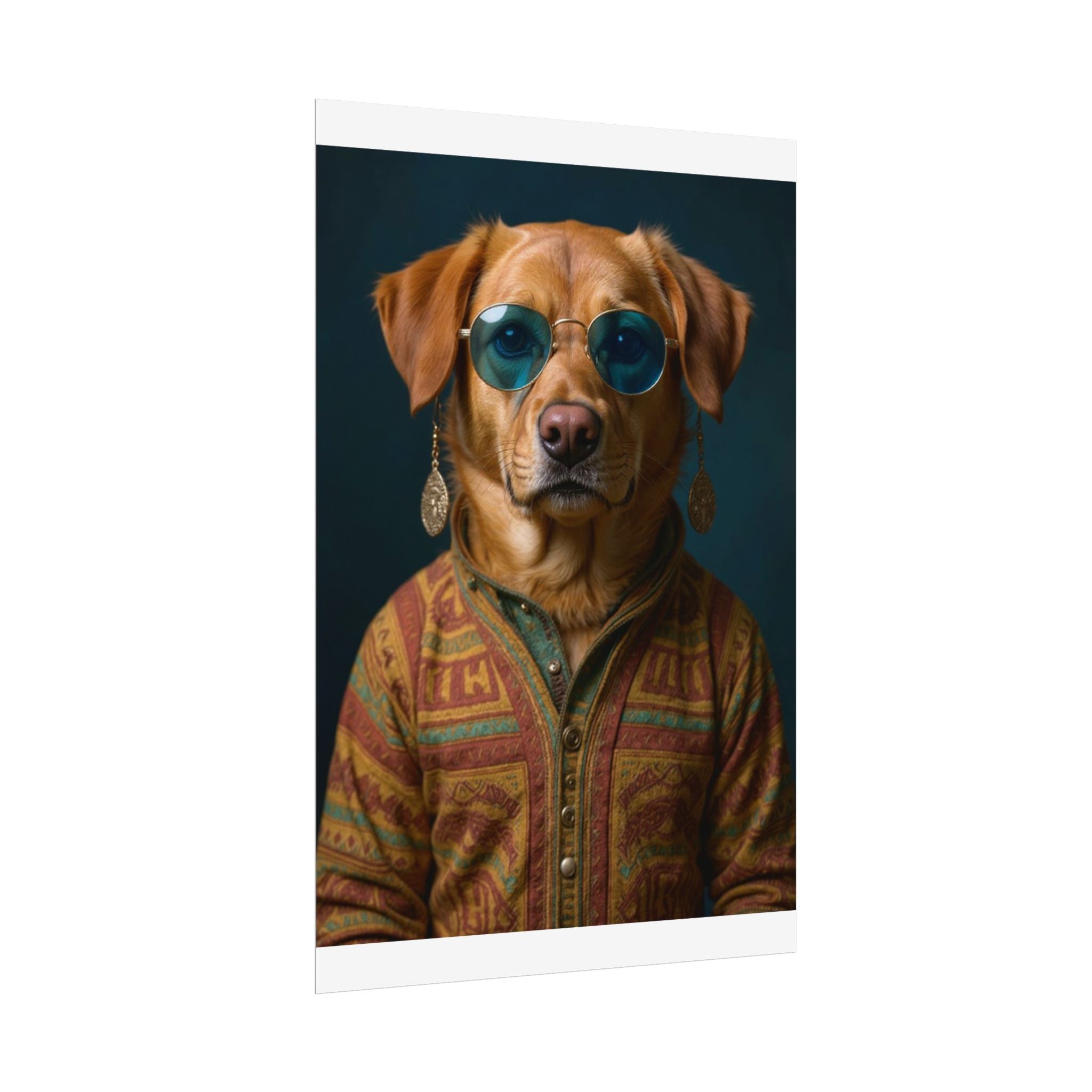 Dog Portrait FinArt - Hippy Style - b438b6d4