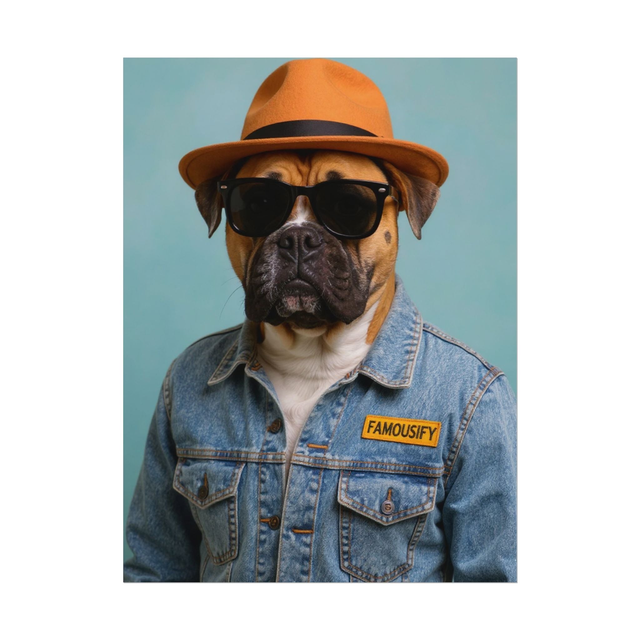 Dog Portrait FinArt - Denim Style - 4a0f3d4c