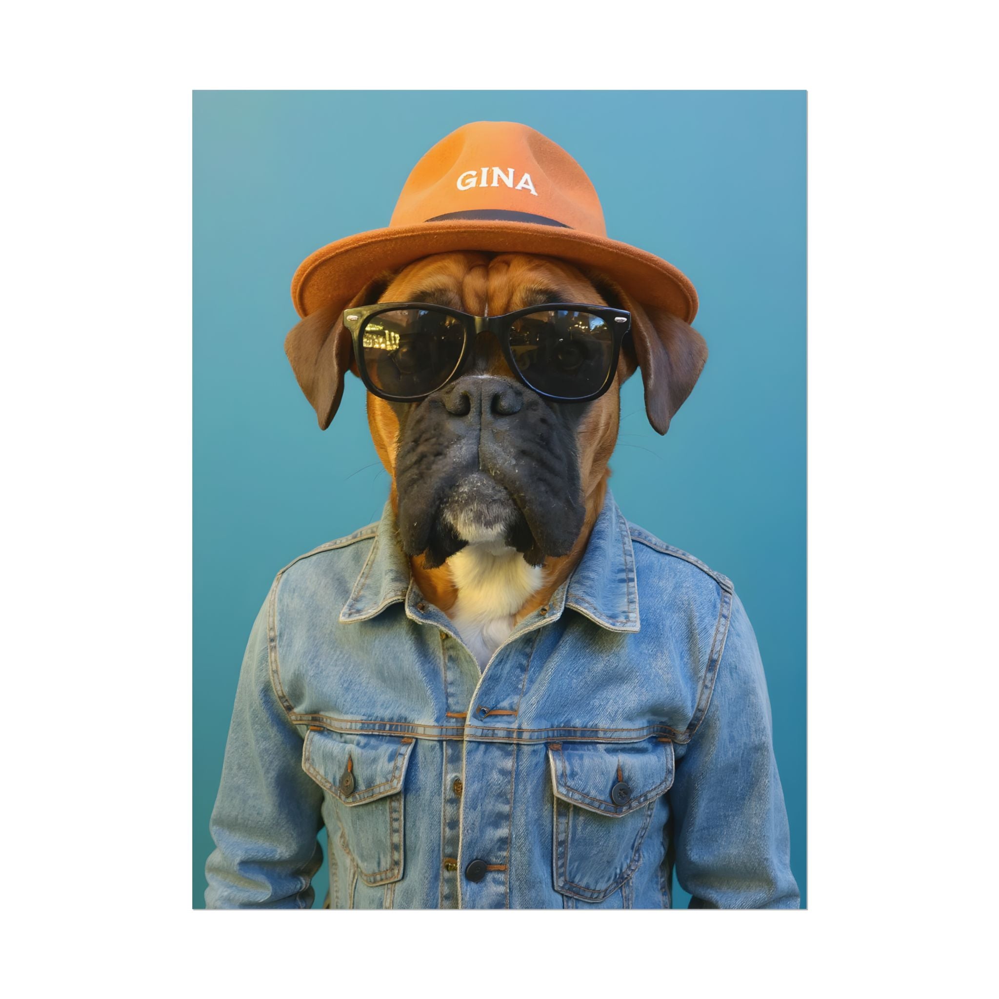 Dog Portrait FinArt - Denim Style - 1b9a0c85