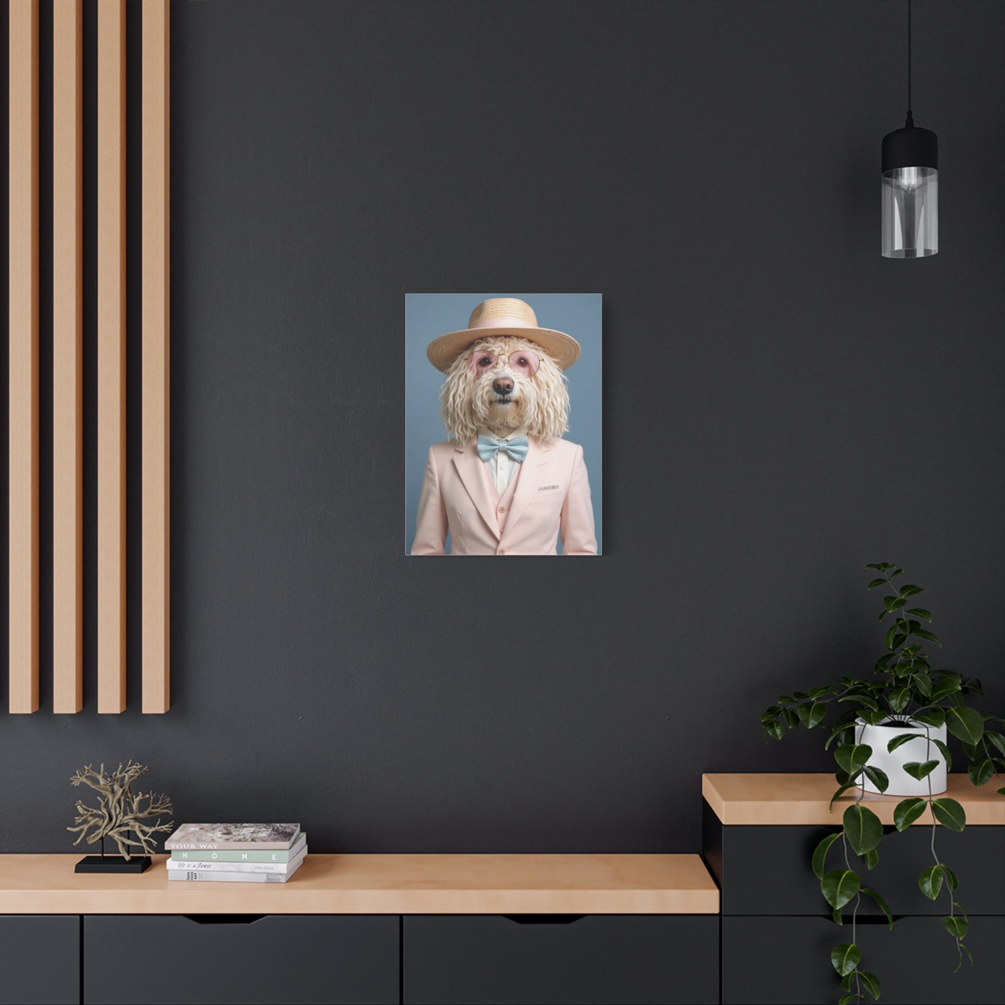 Dog Portrait Canvas - Pink Style - f7c51127