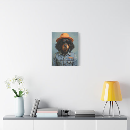 Dog Portrait Canvas - Denim Style - 245a085f