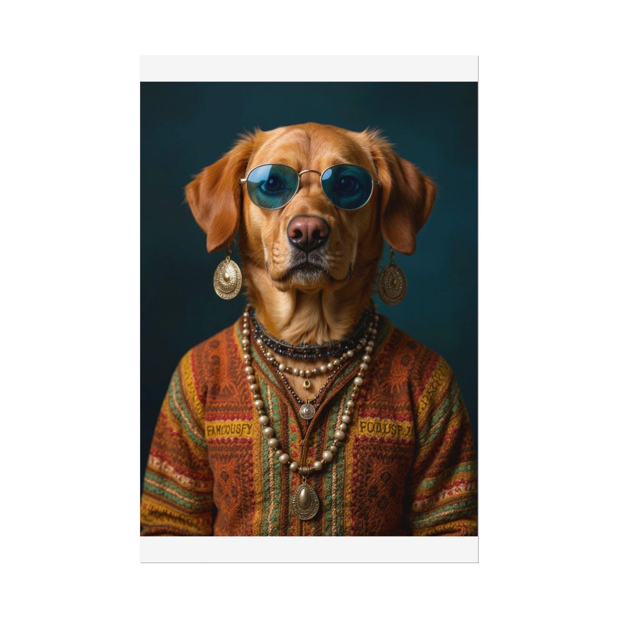 Dog Portrait FinArt - Hippy Style - f87a5f50