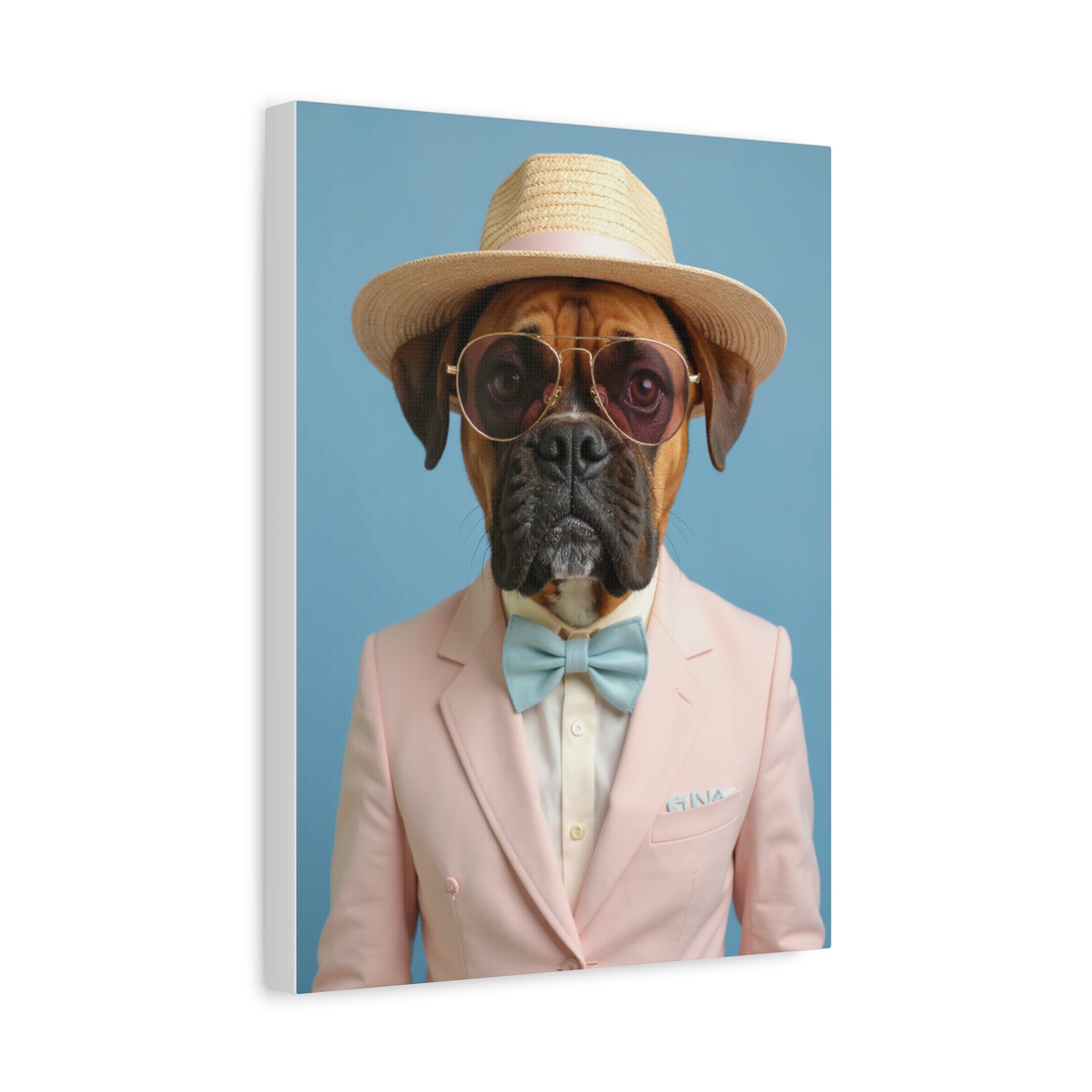 Dog Portrait Canvas - Pink Style - 94f39356