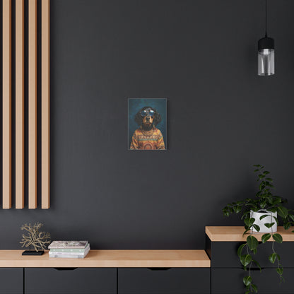 Dog Portrait Canvas - Hippy Style - f381376e