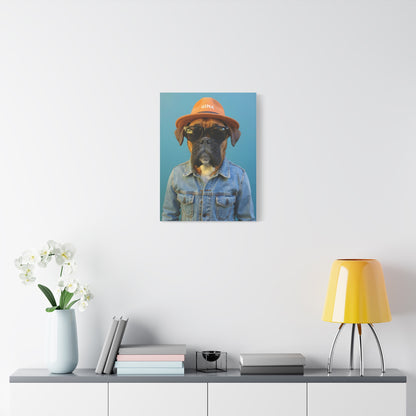 Dog Portrait Canvas - Denim Style - daee25e9