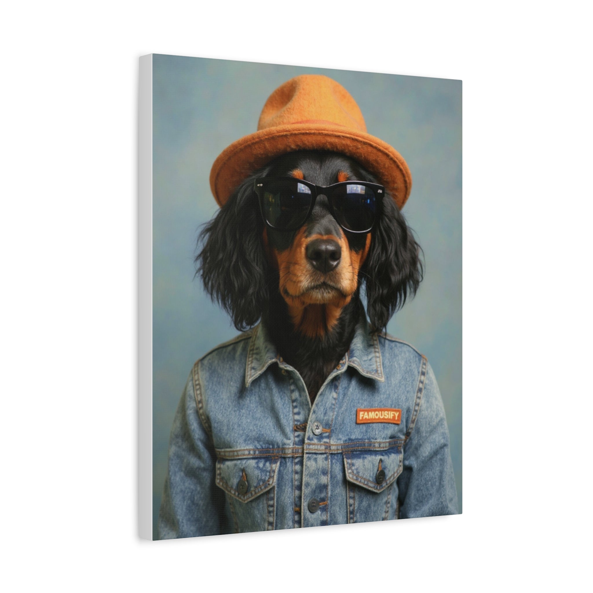 Dog Portrait Canvas - Denim Style - 245a085f