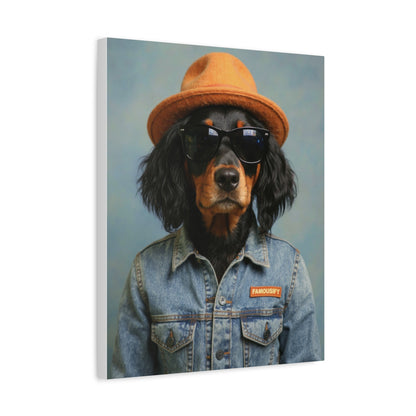 Dog Portrait Canvas - Denim Style - 245a085f