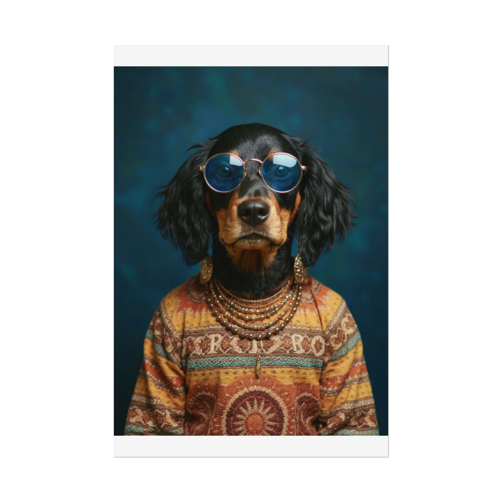 Dog Portrait FinArt - Hippy Style - 8a102245