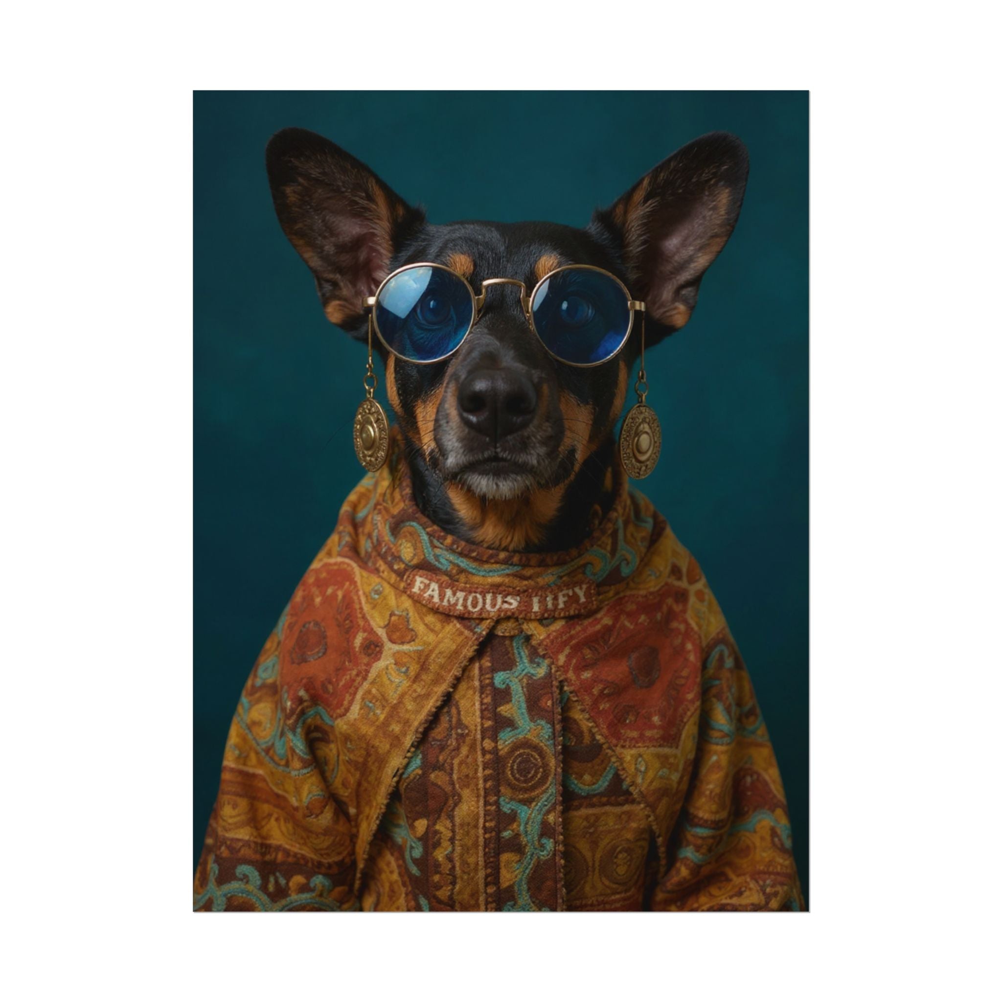 Dog Portrait FinArt - Hippy Style - c683e4fa
