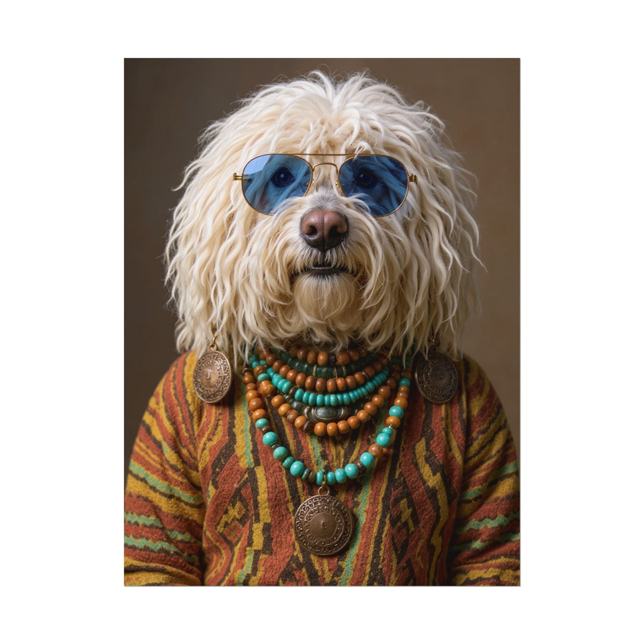 Dog Portrait FinArt - Hippy Style - 4c794bed