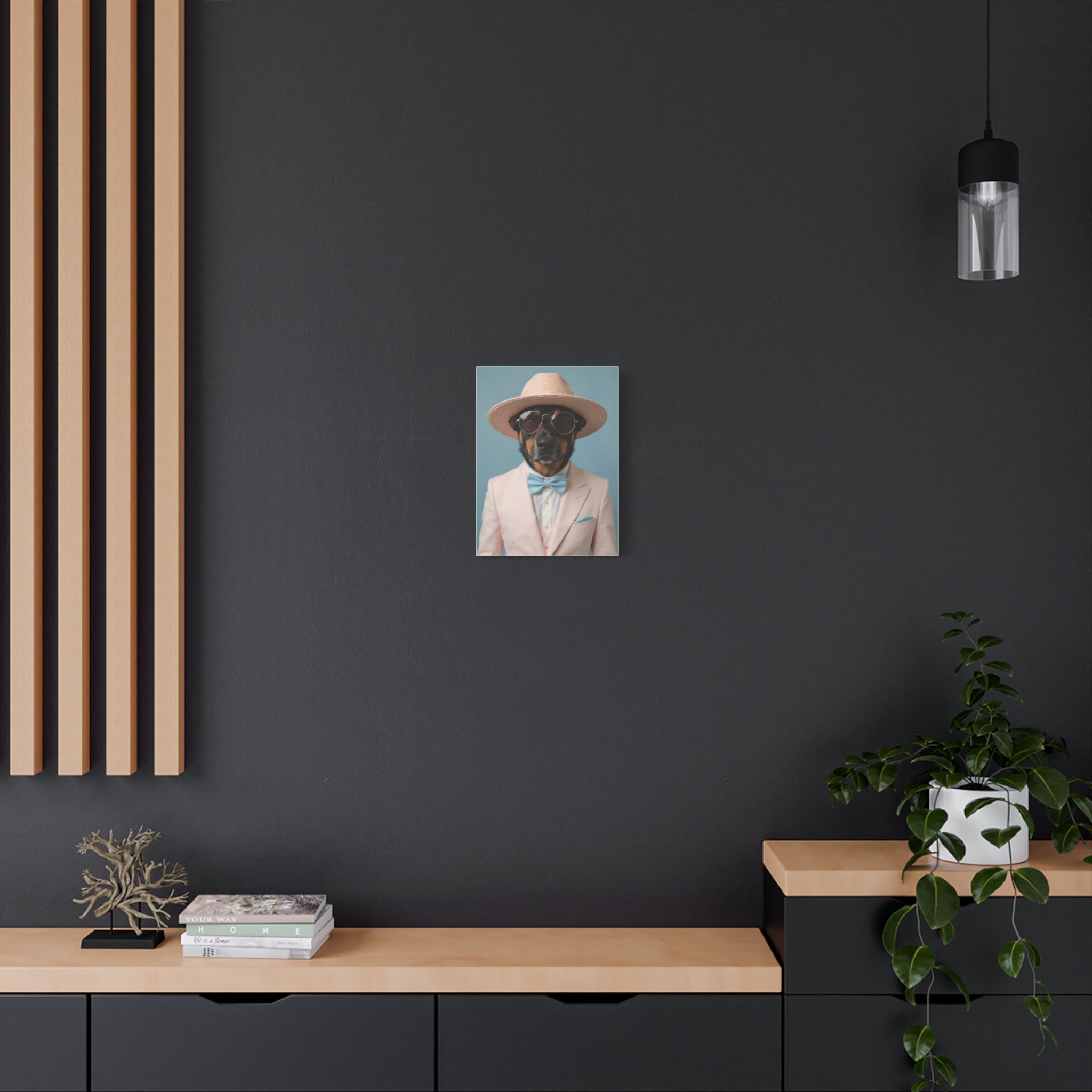 Dog Portrait Canvas - Pink Style - 45ea10e4
