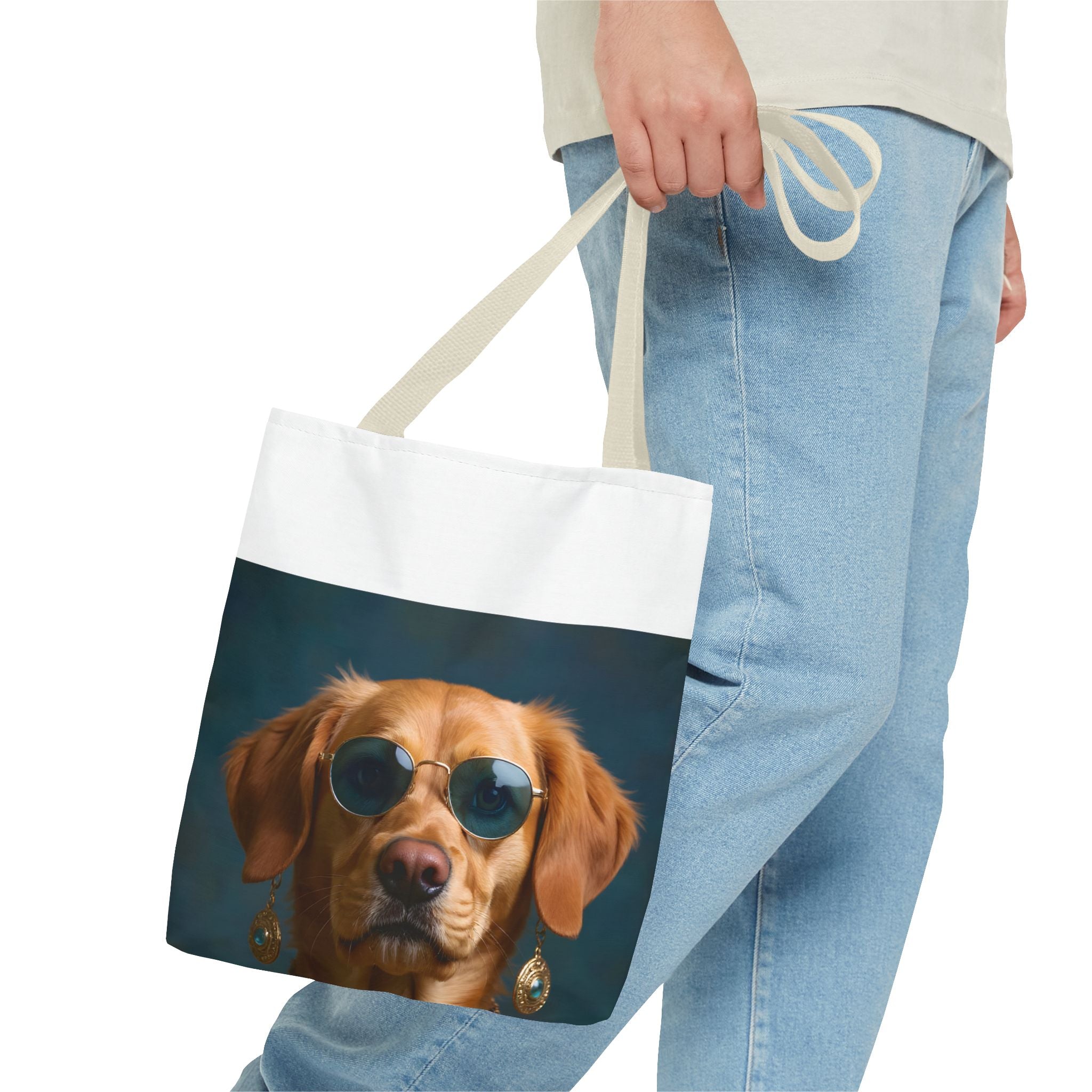 Dog Portrait ToteBg - Hippy Style - 3b6cb699