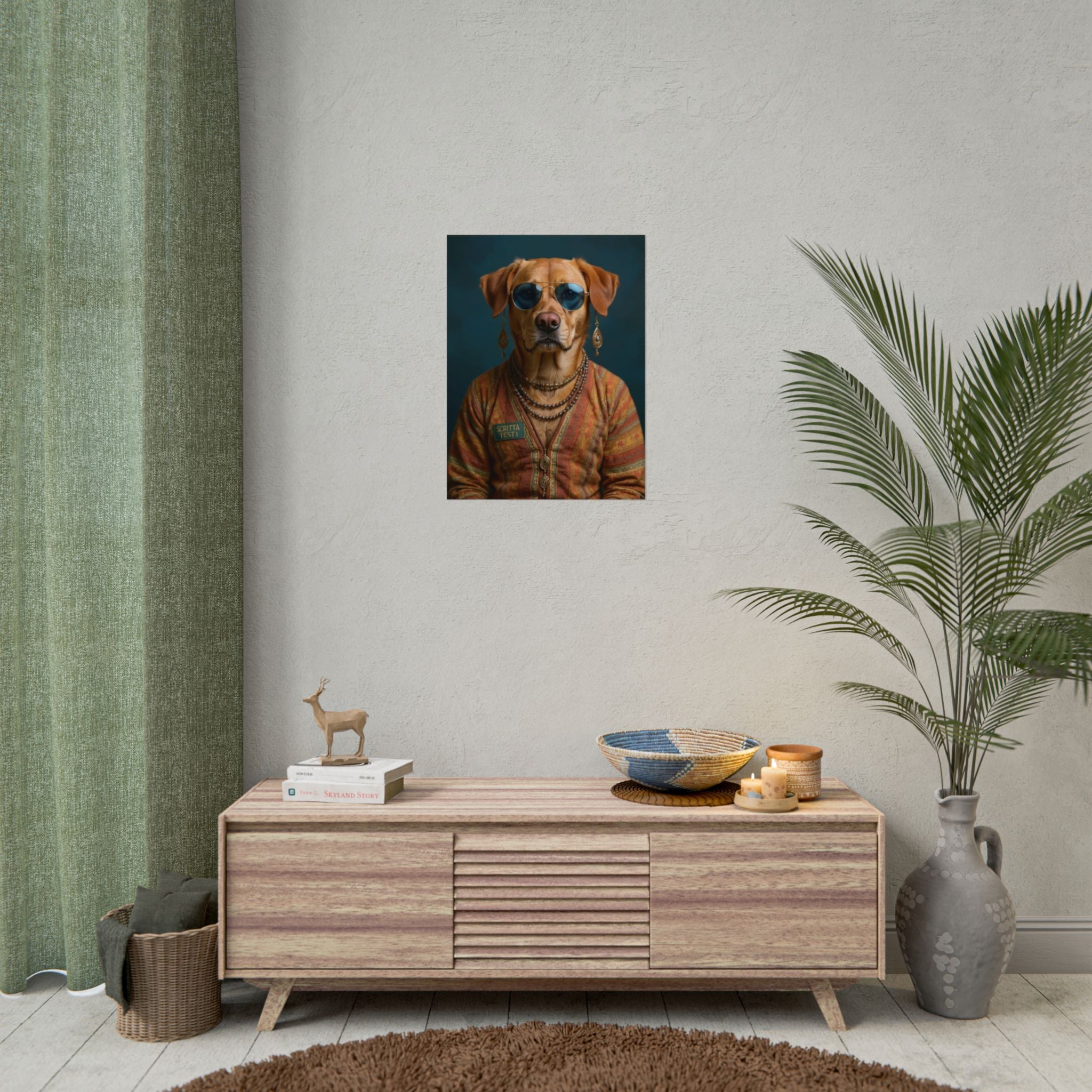 Dog Portrait FinArt - Hippy Style - b41a7cbd