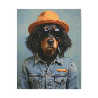Dog Portrait Canvas - Denim Style - 245a085f
