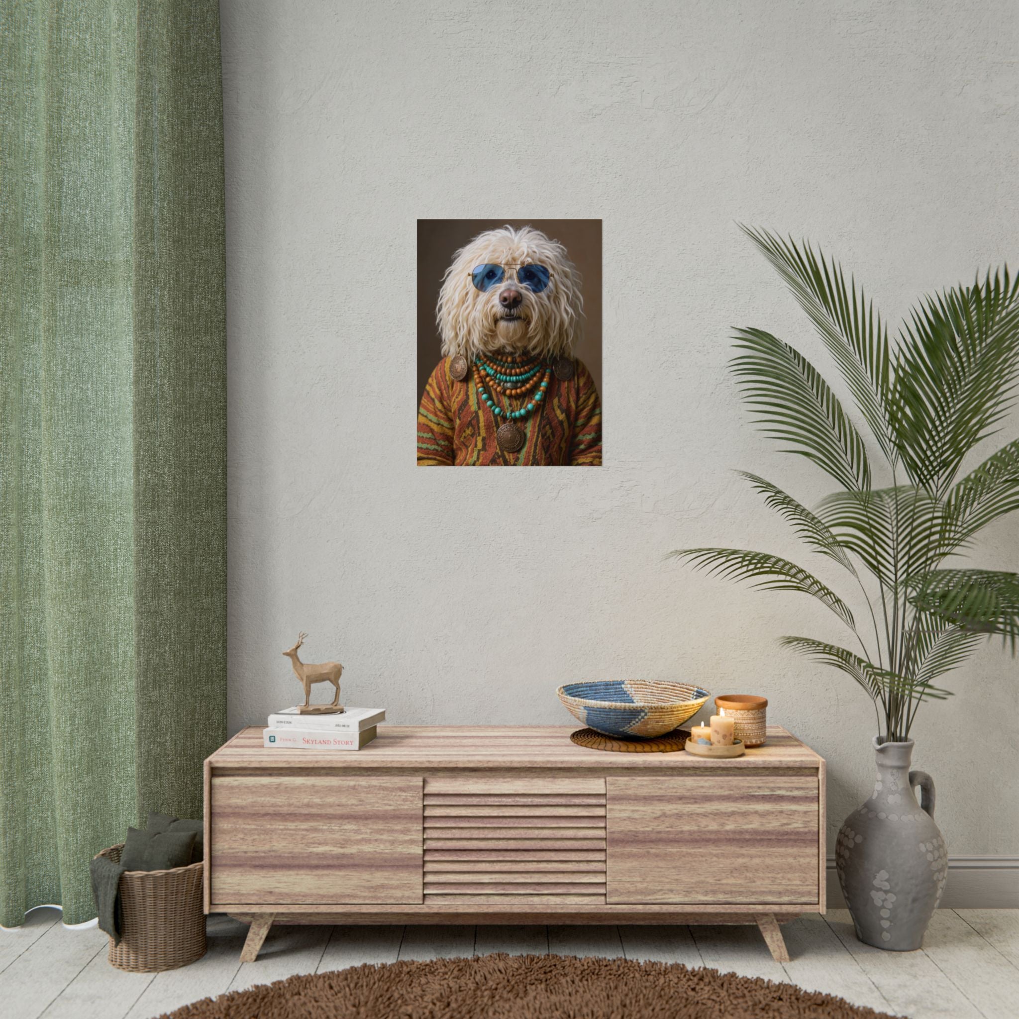 Dog Portrait FinArt - Hippy Style - 4c794bed