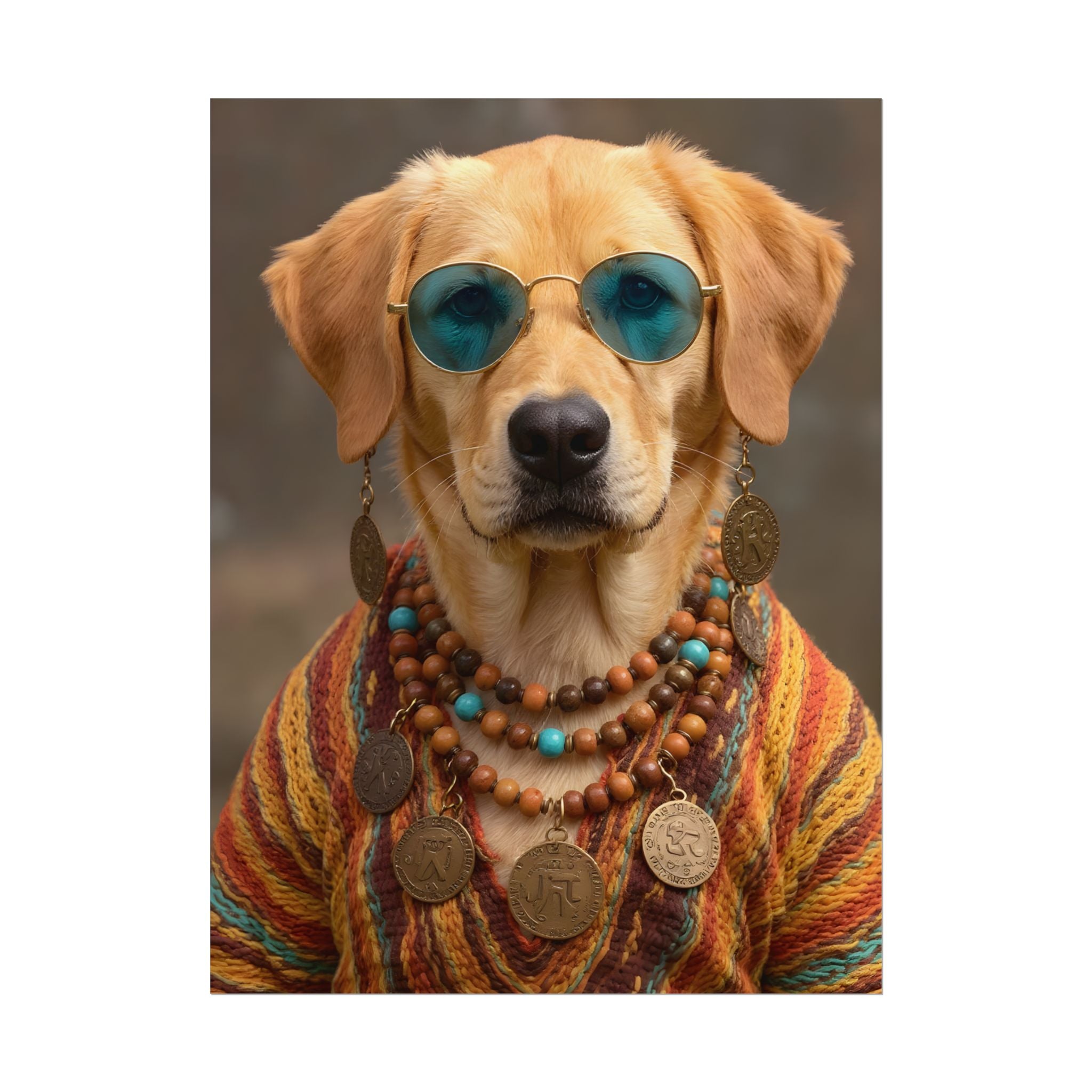 Dog Portrait FinArt - Hippy Style - 9c240977