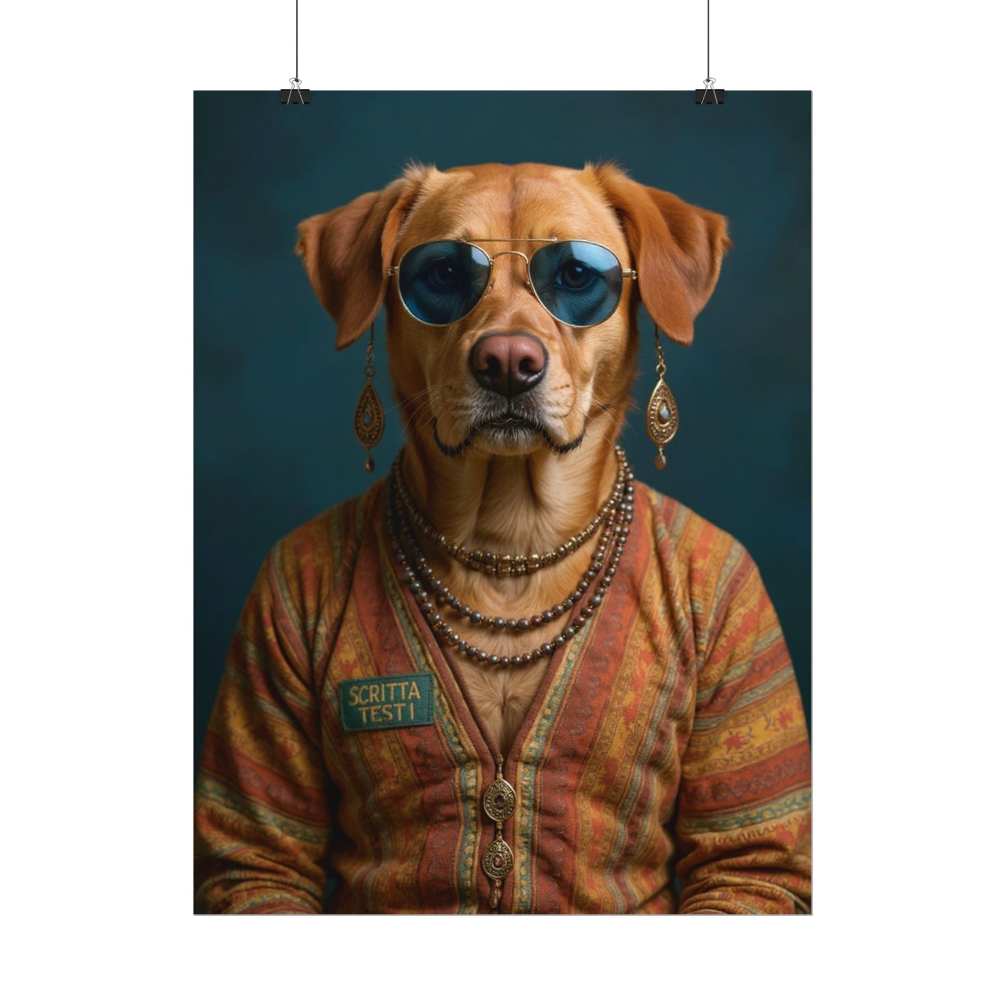 Dog Portrait FinArt - Hippy Style - b41a7cbd