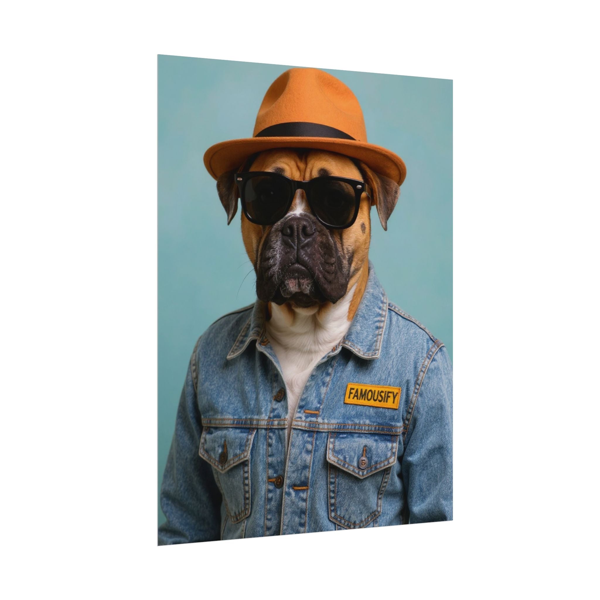 Dog Portrait FinArt - Denim Style - 4a0f3d4c