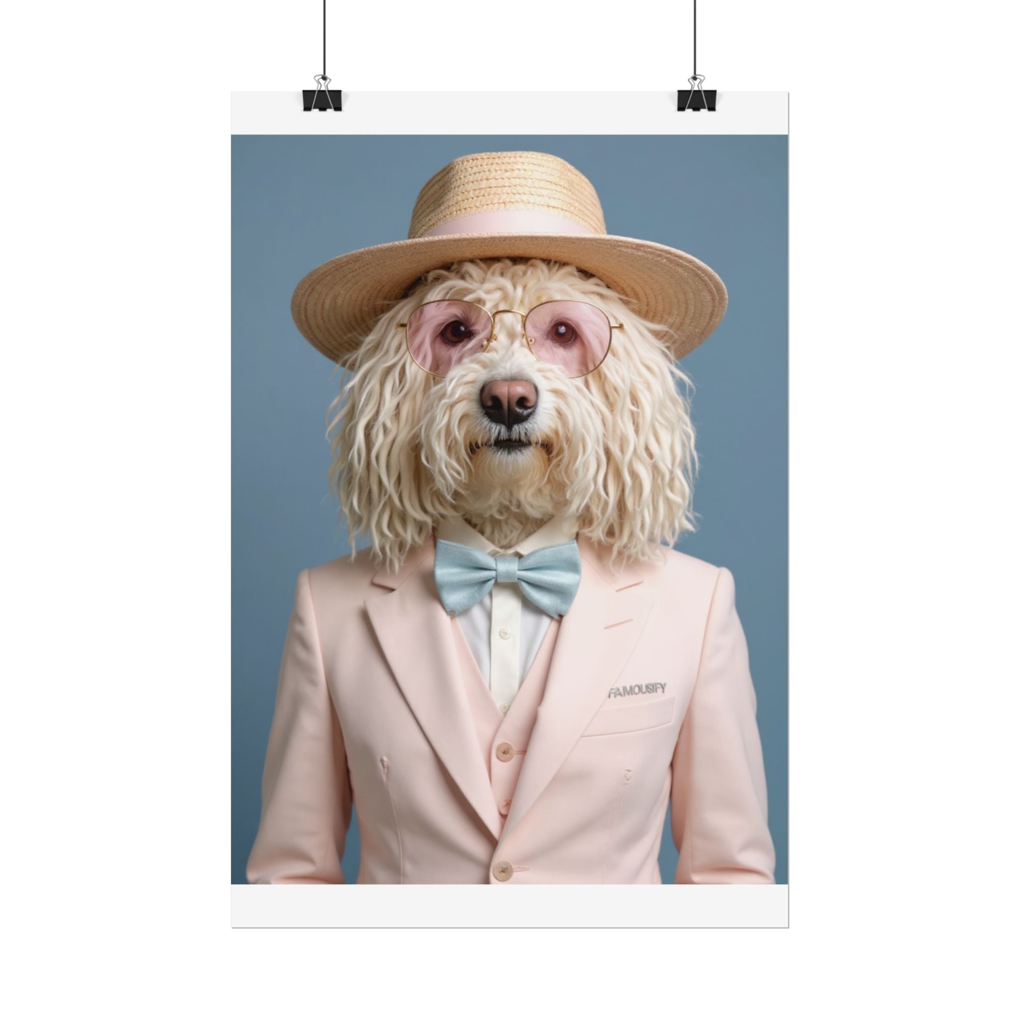 Dog Portrait FinArt - Pink Style - e0e1e324