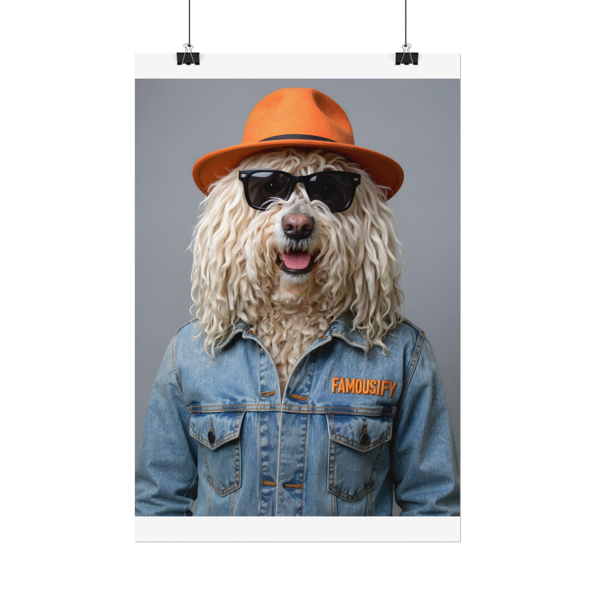 Dog Portrait FinArt - Denim Style - 08121ec9