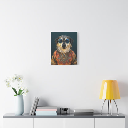 Dog Portrait Canvas - Hippy Style - e4104067