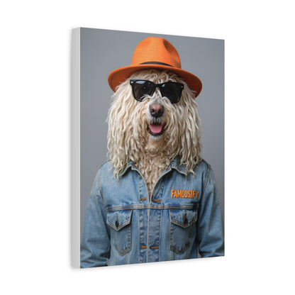 Dog Portrait Canvas - Denim Style - be590e2f