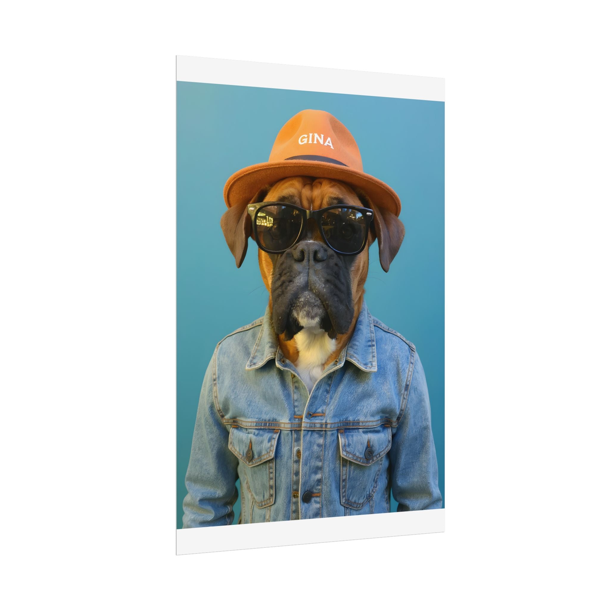 Dog Portrait FinArt - Denim Style - 1b9a0c85