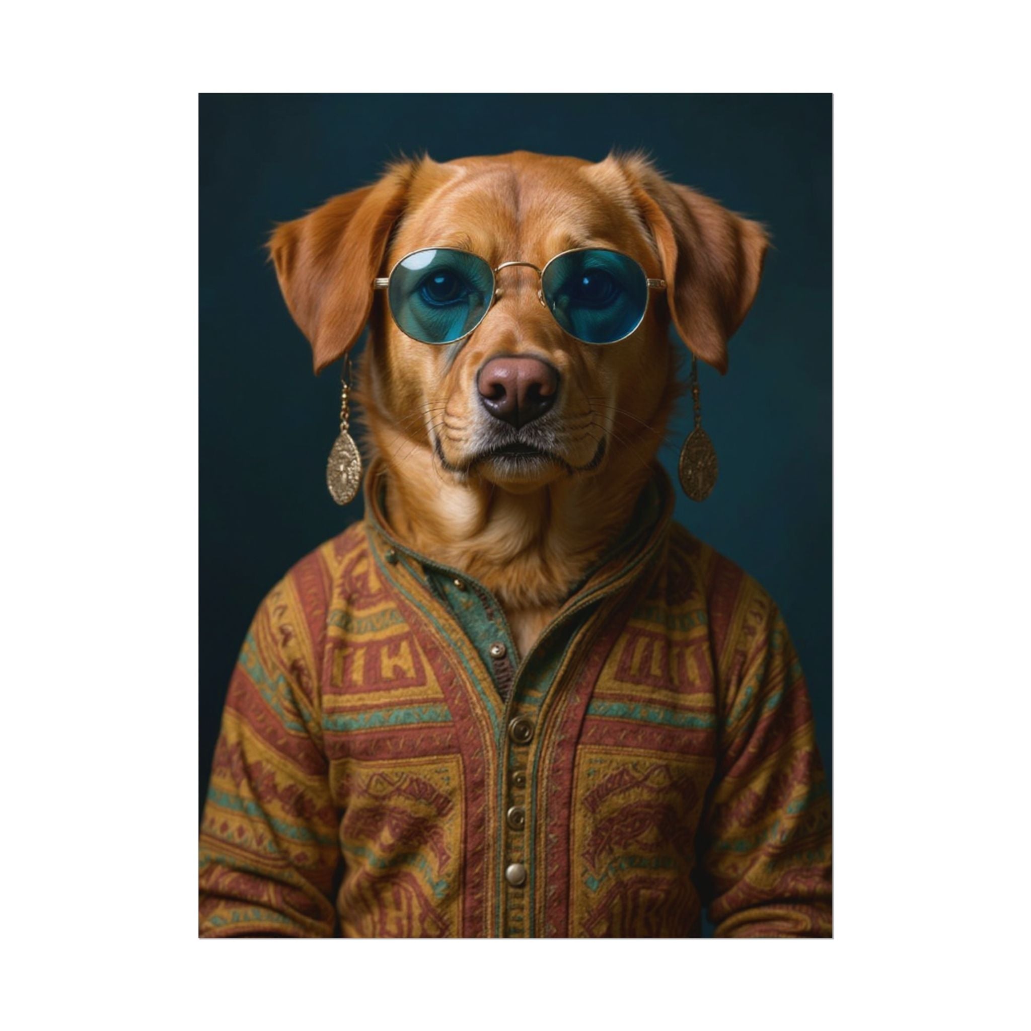 Dog Portrait FinArt - Hippy Style - b438b6d4