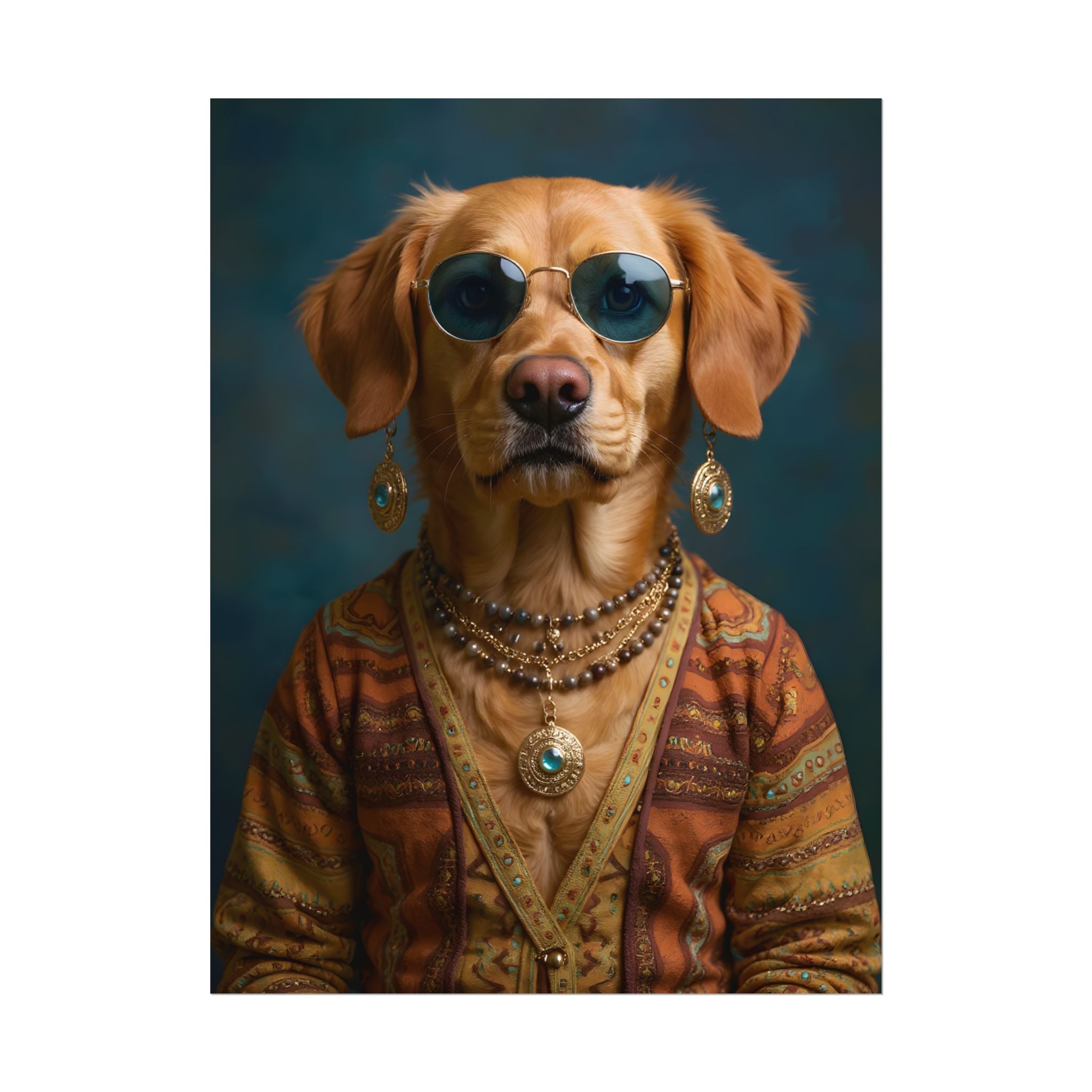 Dog Portrait FinArt - Hippy Style - 4a44beb9