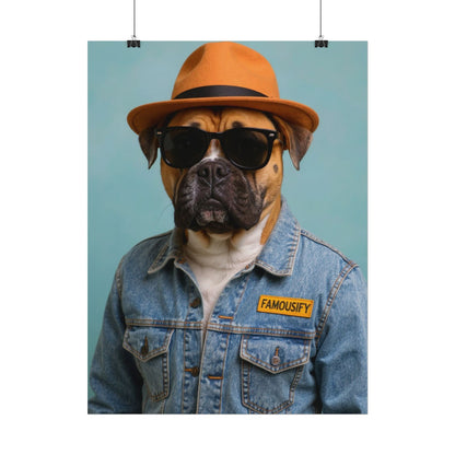 Dog Portrait FinArt - Denim Style - 4a0f3d4c