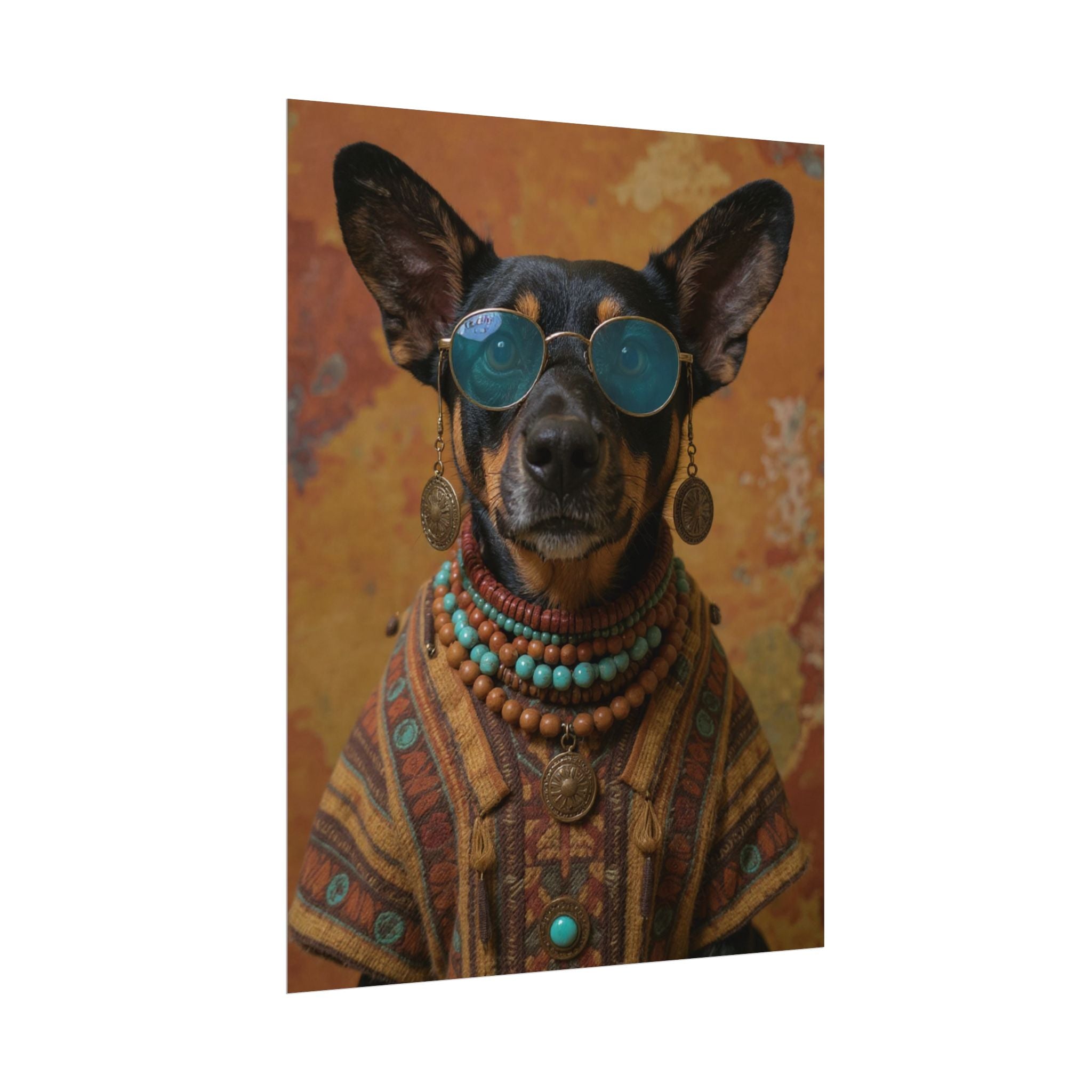Dog Portrait FinArt - Hippy Style - 52750049