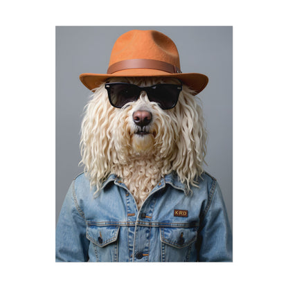 Dog Portrait FinArt - Denim Style - 2f3330b0