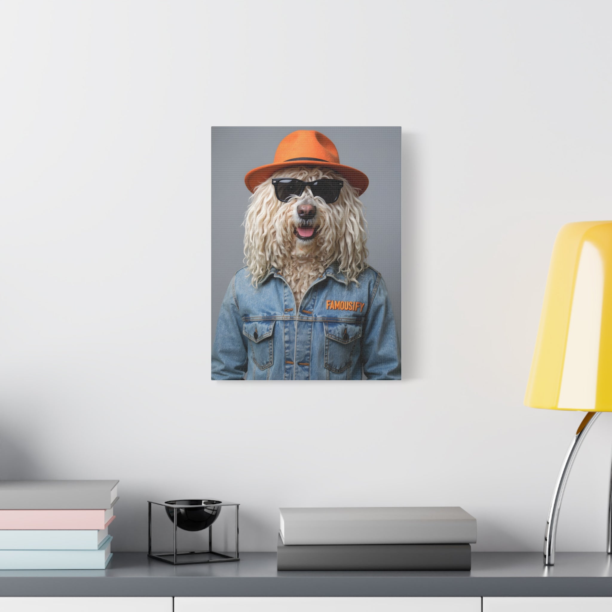 Dog Portrait Canvas - Denim Style - be590e2f