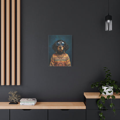 Dog Portrait Canvas - Hippy Style - f381376e