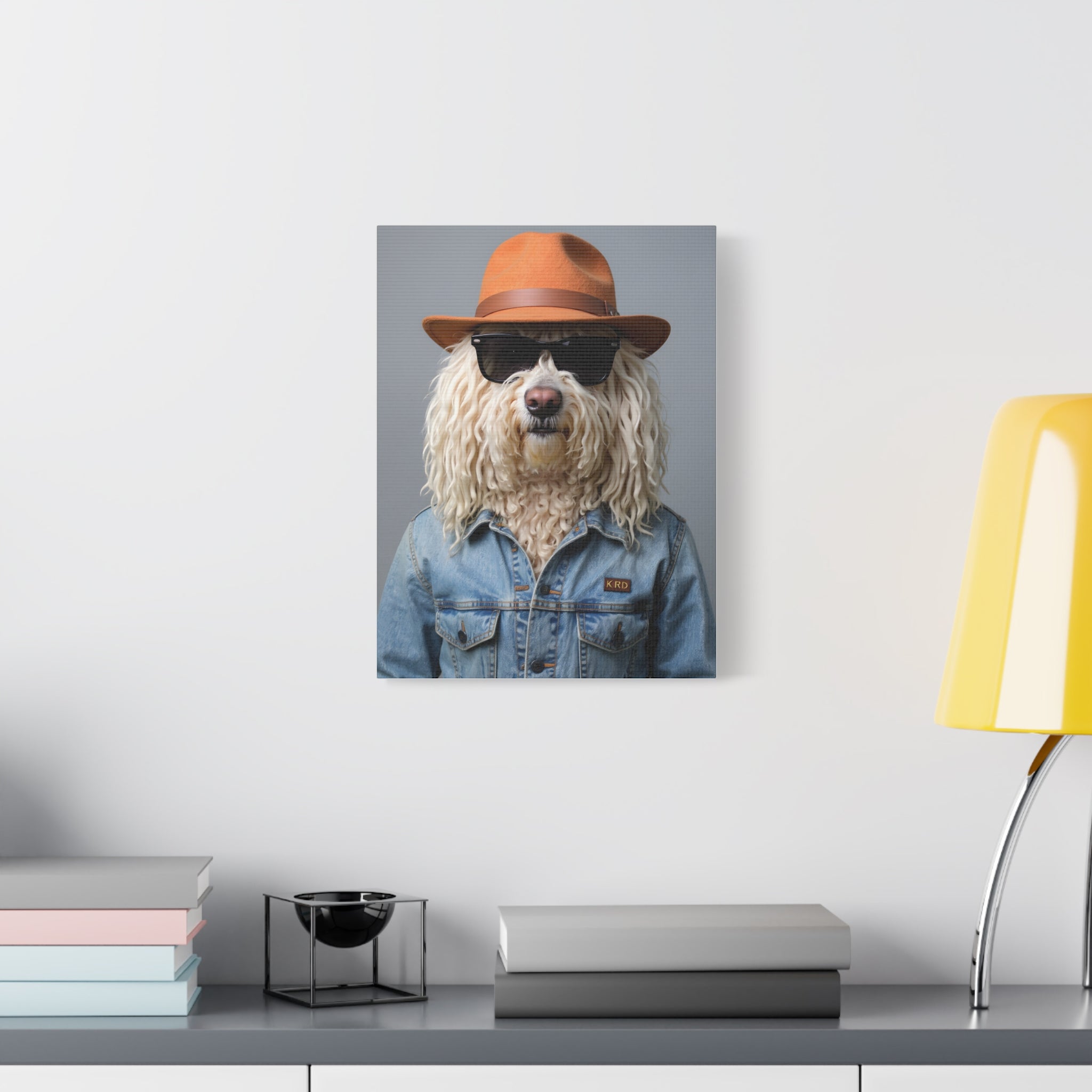 Dog Portrait Canvas - Denim Style - 1f8792bc