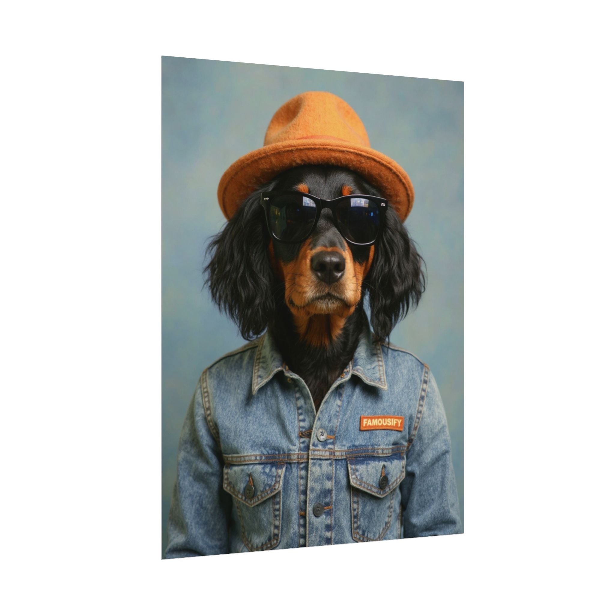 Dog Portrait FinArt - Denim Style - b2c99475