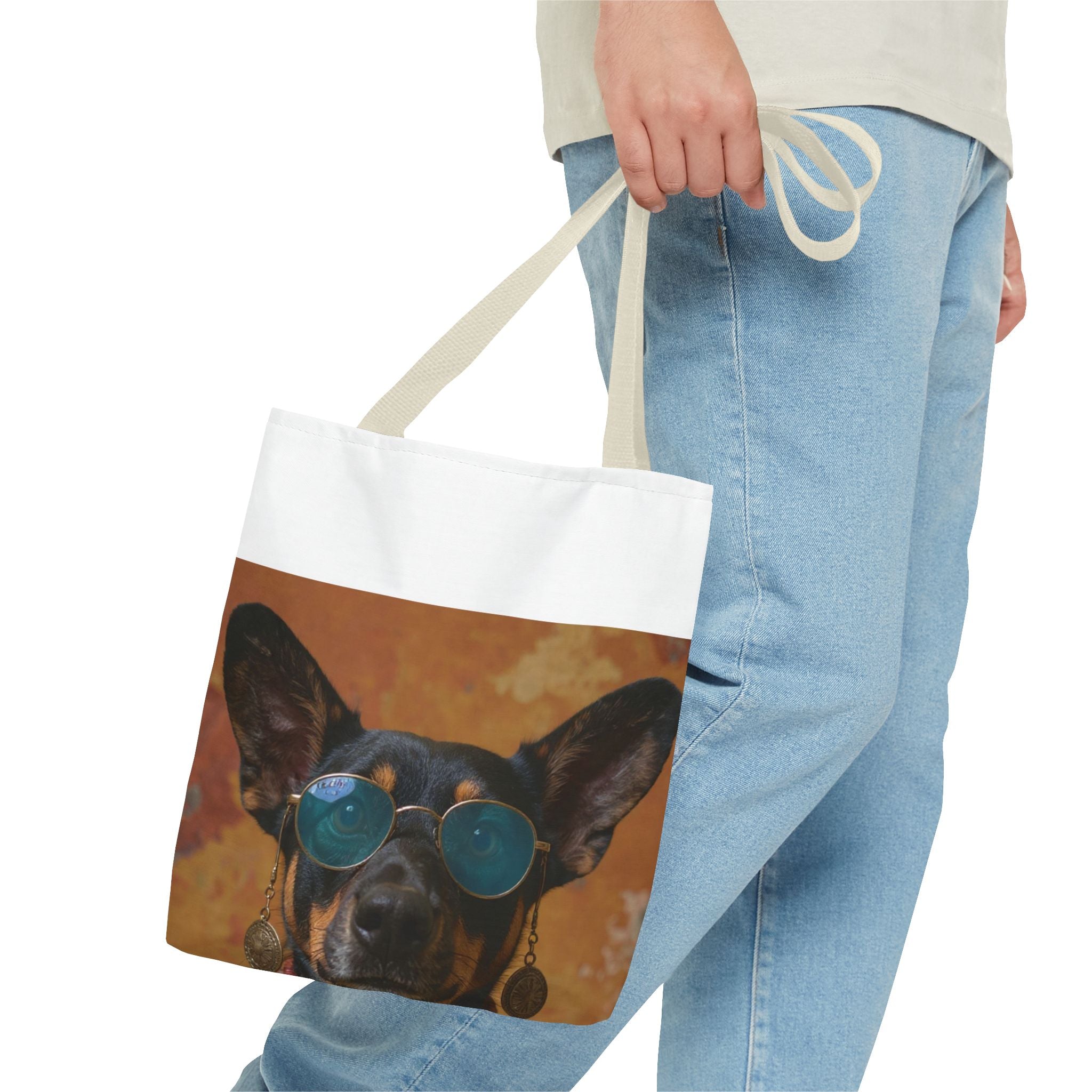 Dog Portrait ToteBg - Hippy Style - 125d40e4